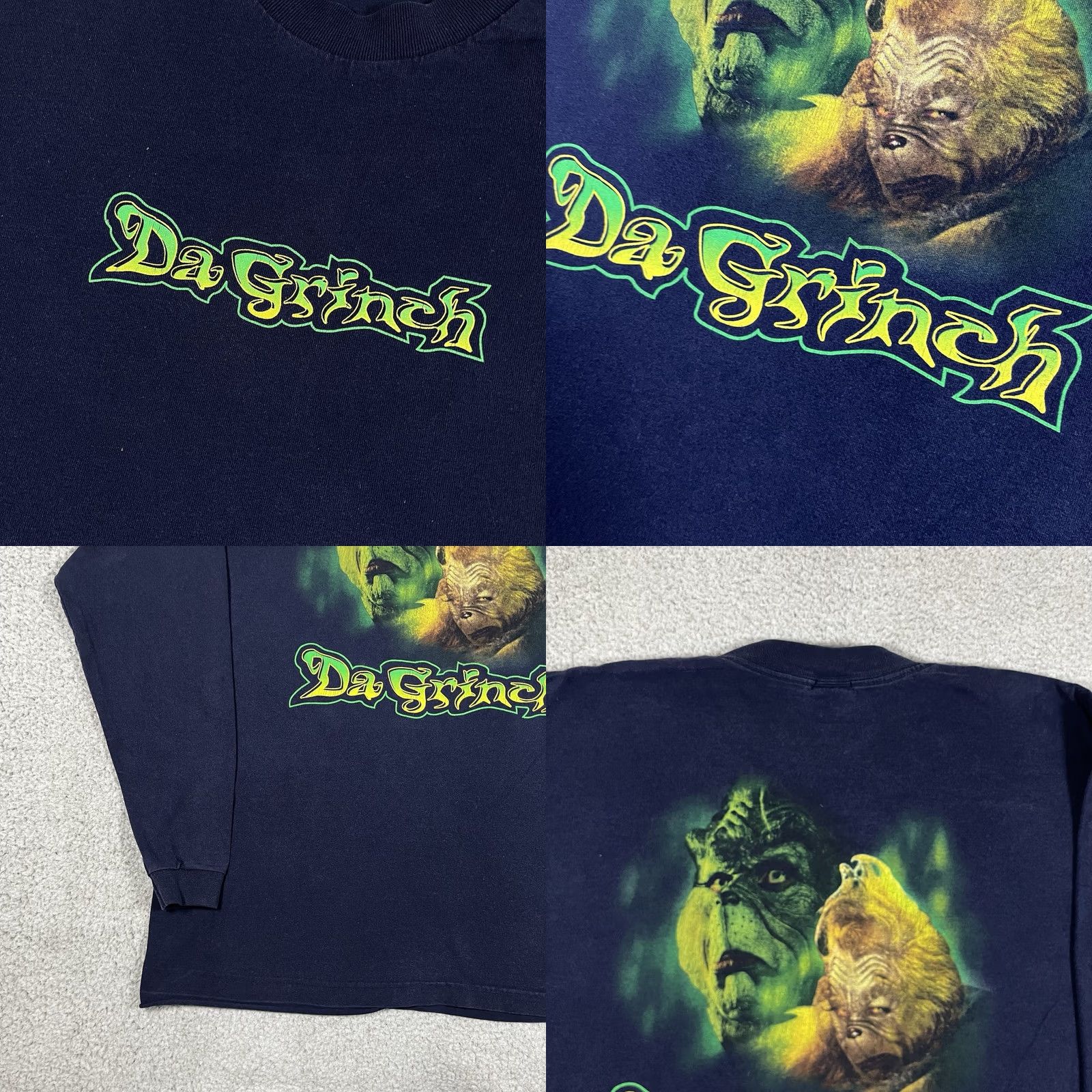 Vintage VINTAGE Dr. Seuss The Grinch Shirt Mens XL Shirt 90s Christmas Movie Promo 2000s Blue Size US XL / EU 56 / 4 - 9 Thumbnail