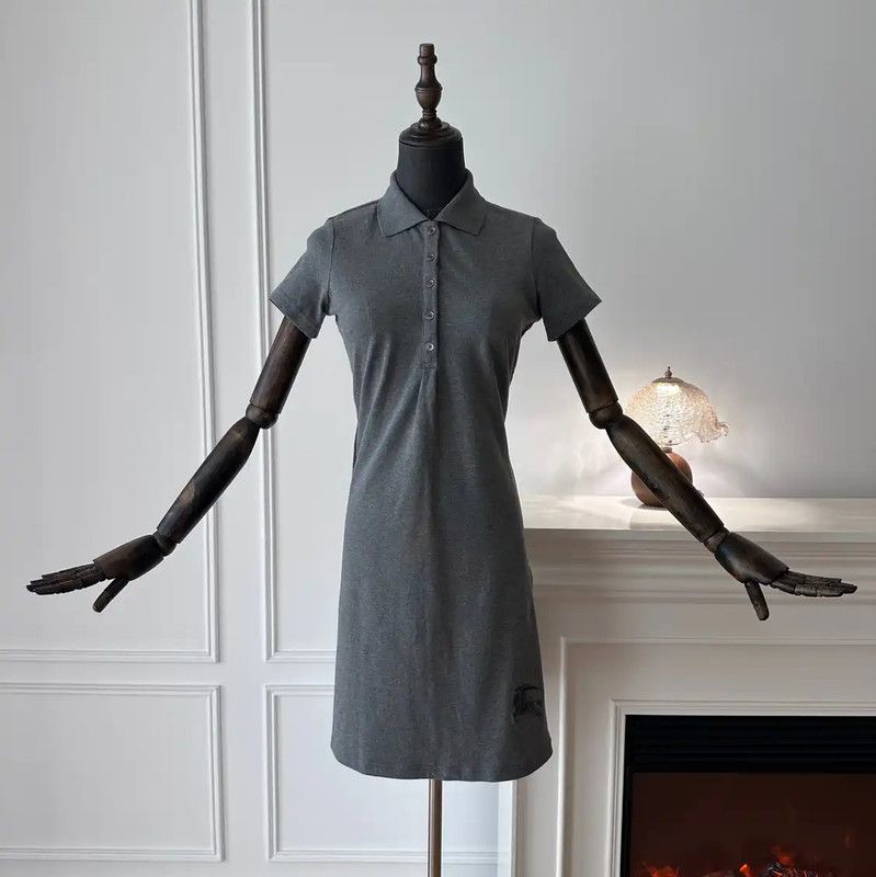 Burberry Burberry Grey Women's Polo Dress Size S Size S / US 4 / IT 40 - 1 Thumbnail