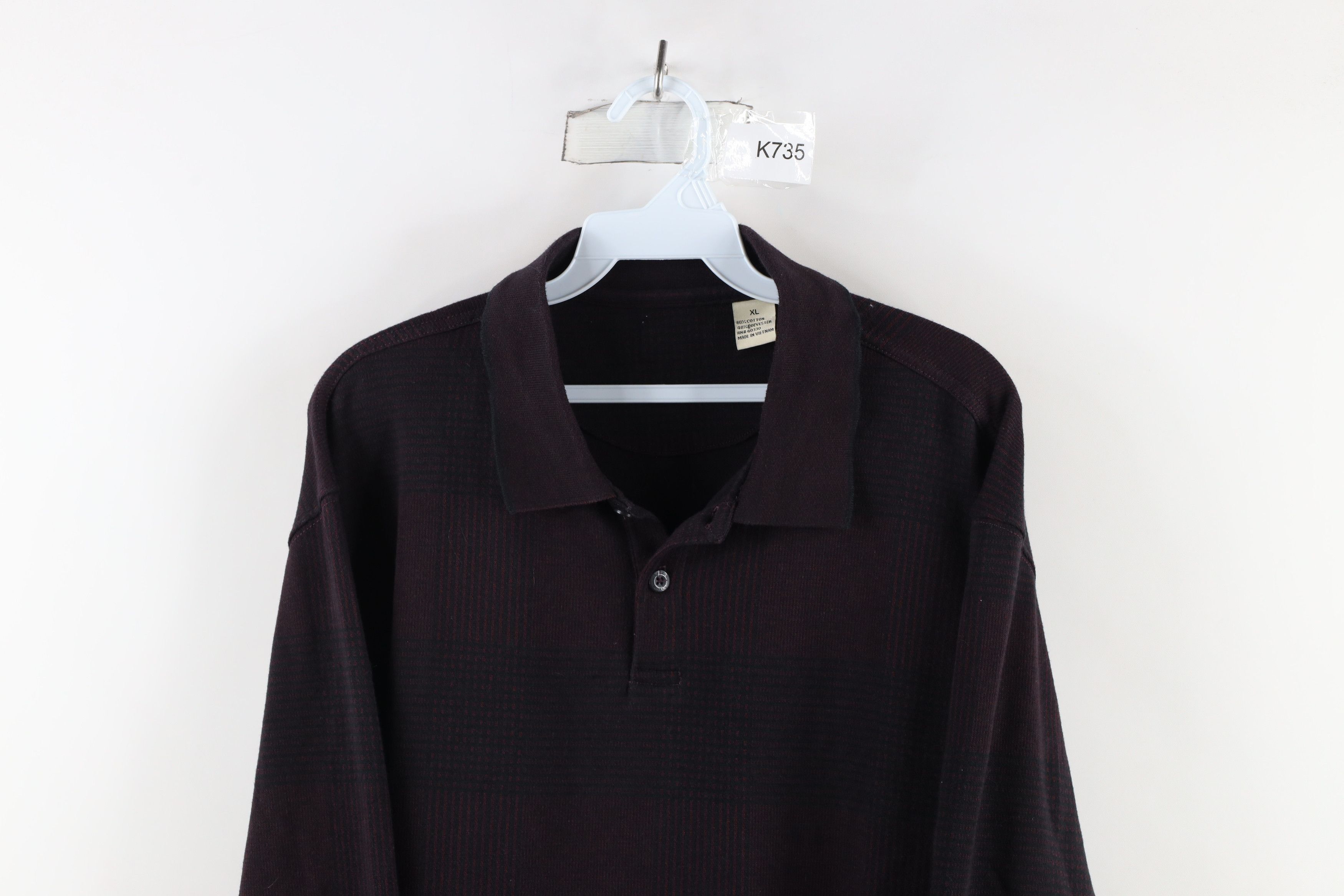 Vintage Vintage 90s Streetwear Long Sleeve Rugby Polo Shirt Plaid Size US XL / EU 56 / 4 - 2 Thumbnail