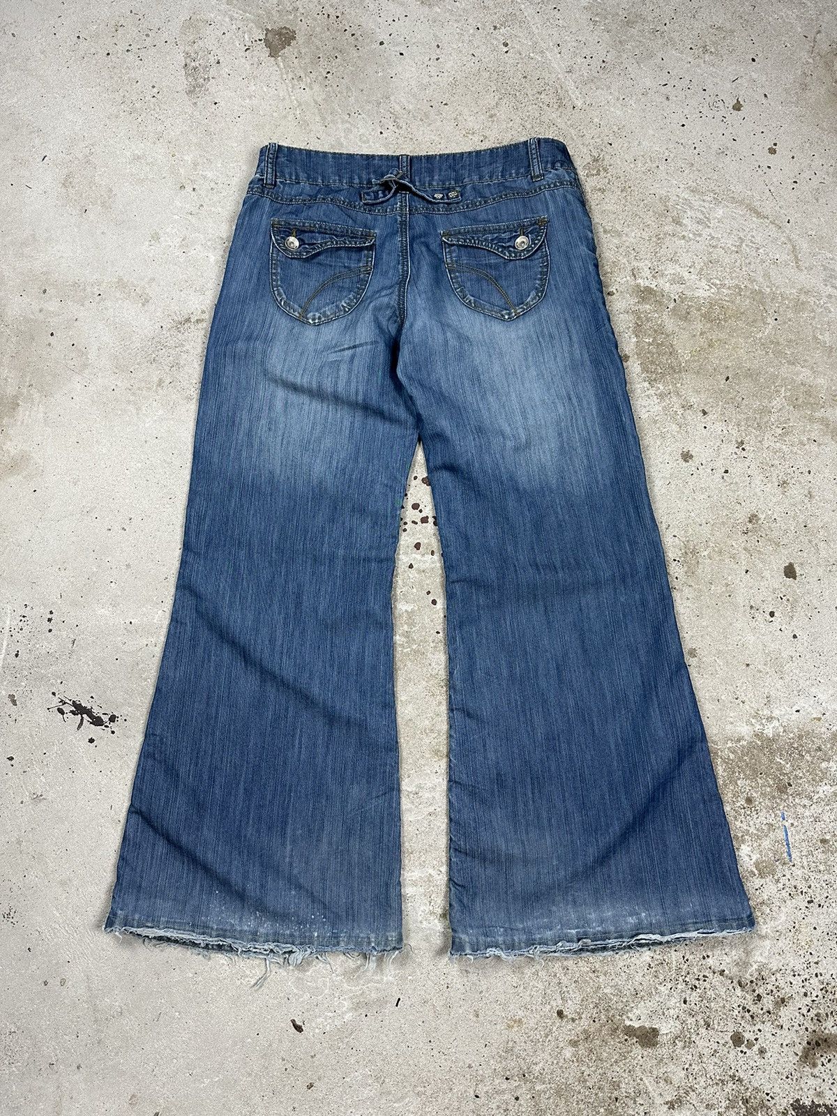 If Six Was Nine × Japanese Brand × Vintage ULTRA WIDE Vintage Y2K Flare Bootcut Denim Pants Size US 30 / EU 46 - 2 Thumbnail