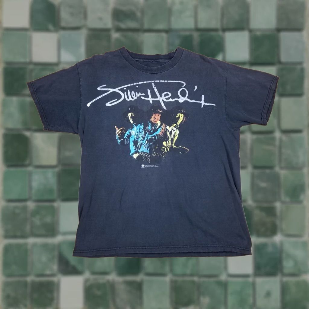Vintage VINTAGE JIMMI HENDRIX GUITAR ROCK TOUR T-SHIRT 2009 SZ XLARGE Mens Size US XL / EU 56 / 4 - 1 Thumbnail