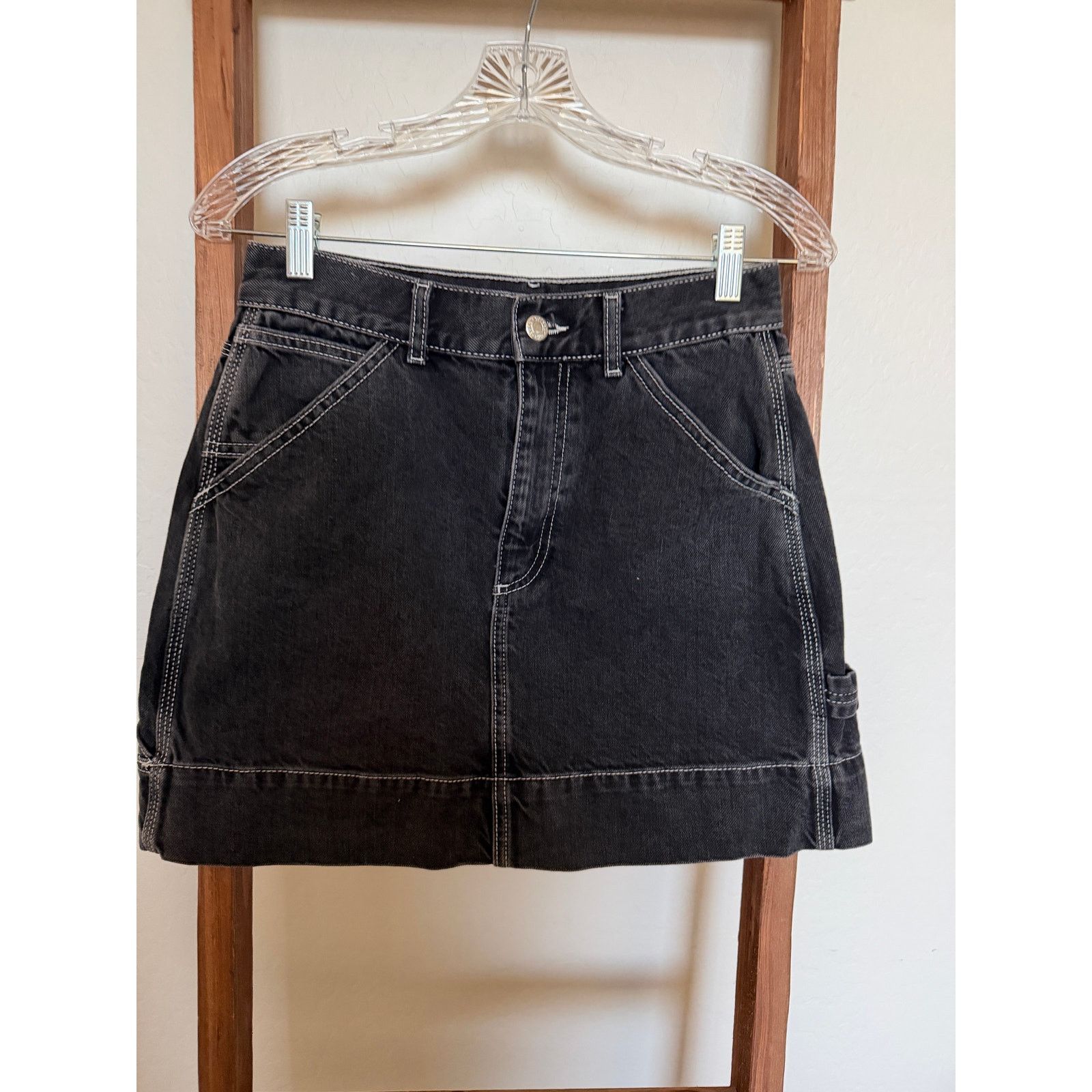 Topshop Topshop Women's Mini Cargo Jean Skirt Size 28" / US 6 / IT 42 - 2 Thumbnail