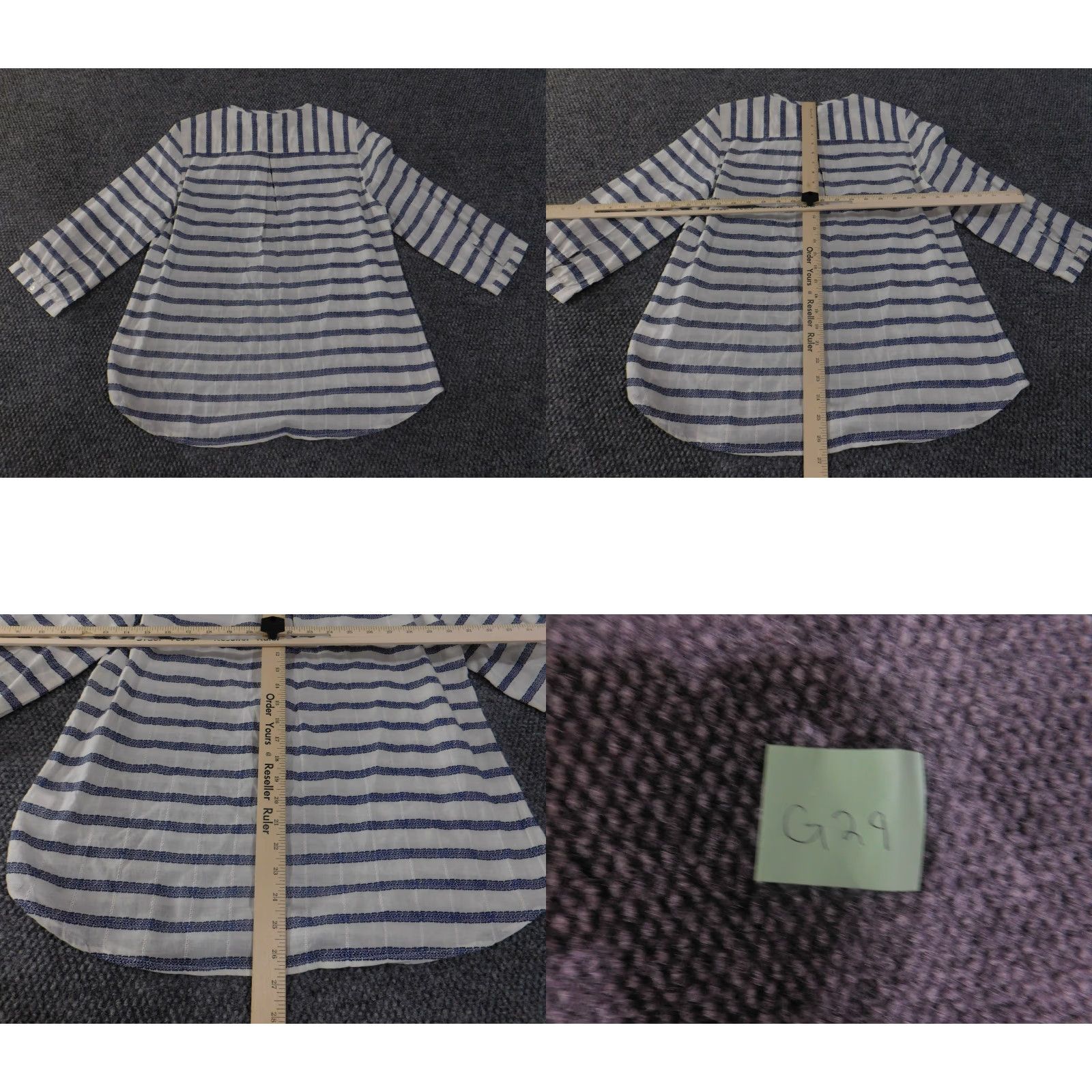 Coldwater Creek Coldwater Creek Shirt Womens Small White Blue Striped Cotton Lightweight V-Neck Pullover Casual Long Sleeve Button-Up Regular All Seasons Womens Size S / US 4 / IT 40 - 9 Thumbnail