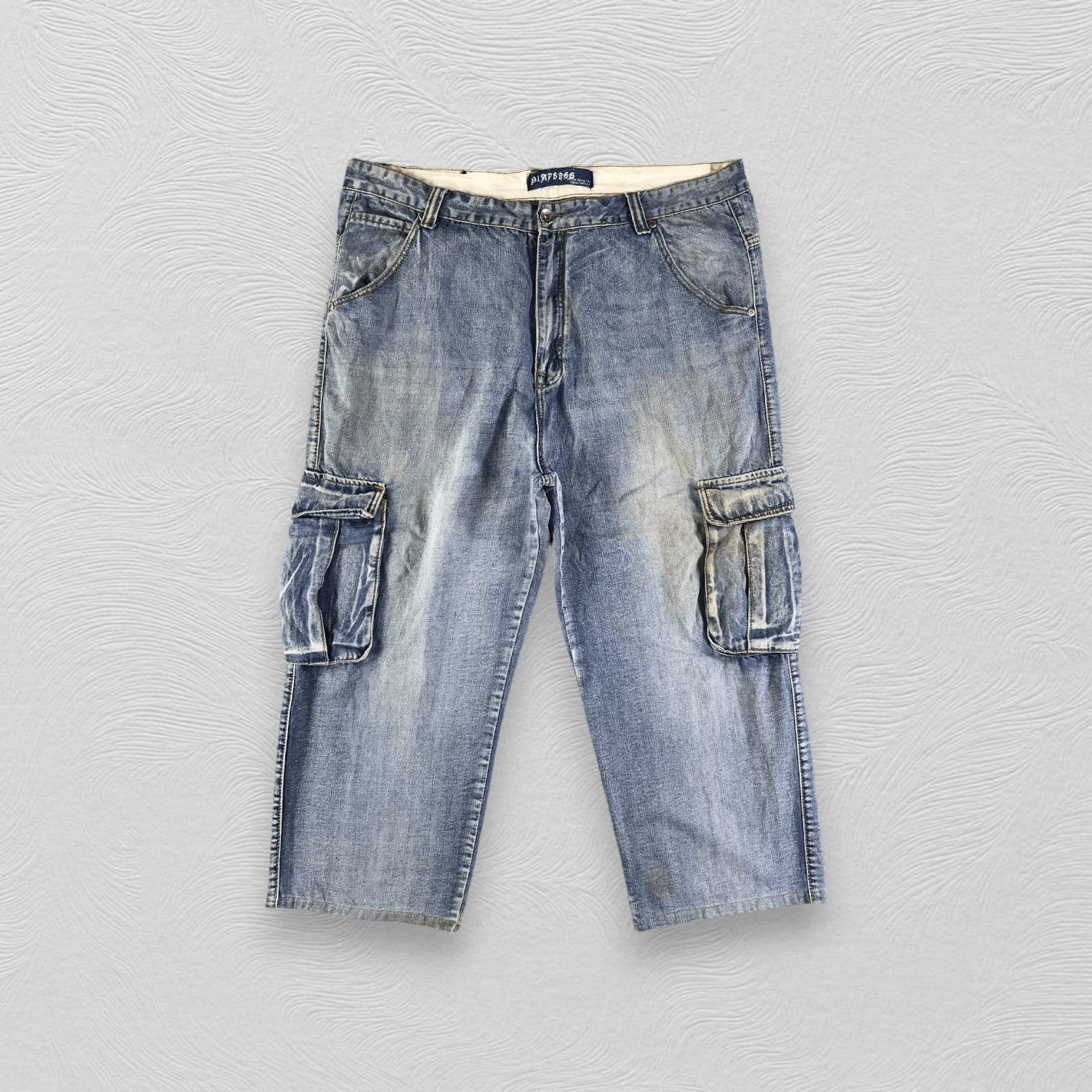 Japanese Brand Play Bigg Jeans Cargo Jeans Short Pants Denim KJ2195 Size US 42 / EU 58 - 1 Thumbnail