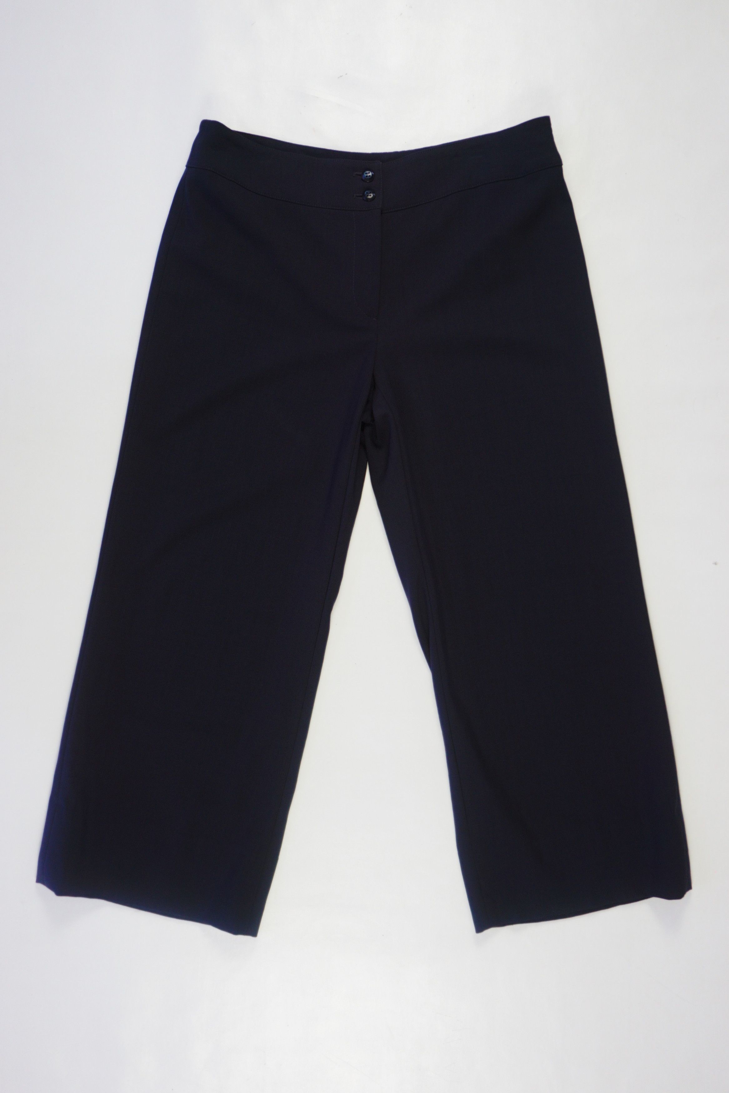 Armani Collezioni Armani Collezioni Lana Vergine Wide Leg High Waisted Pants Size 28" / US 6 / IT 42 - 1 Thumbnail