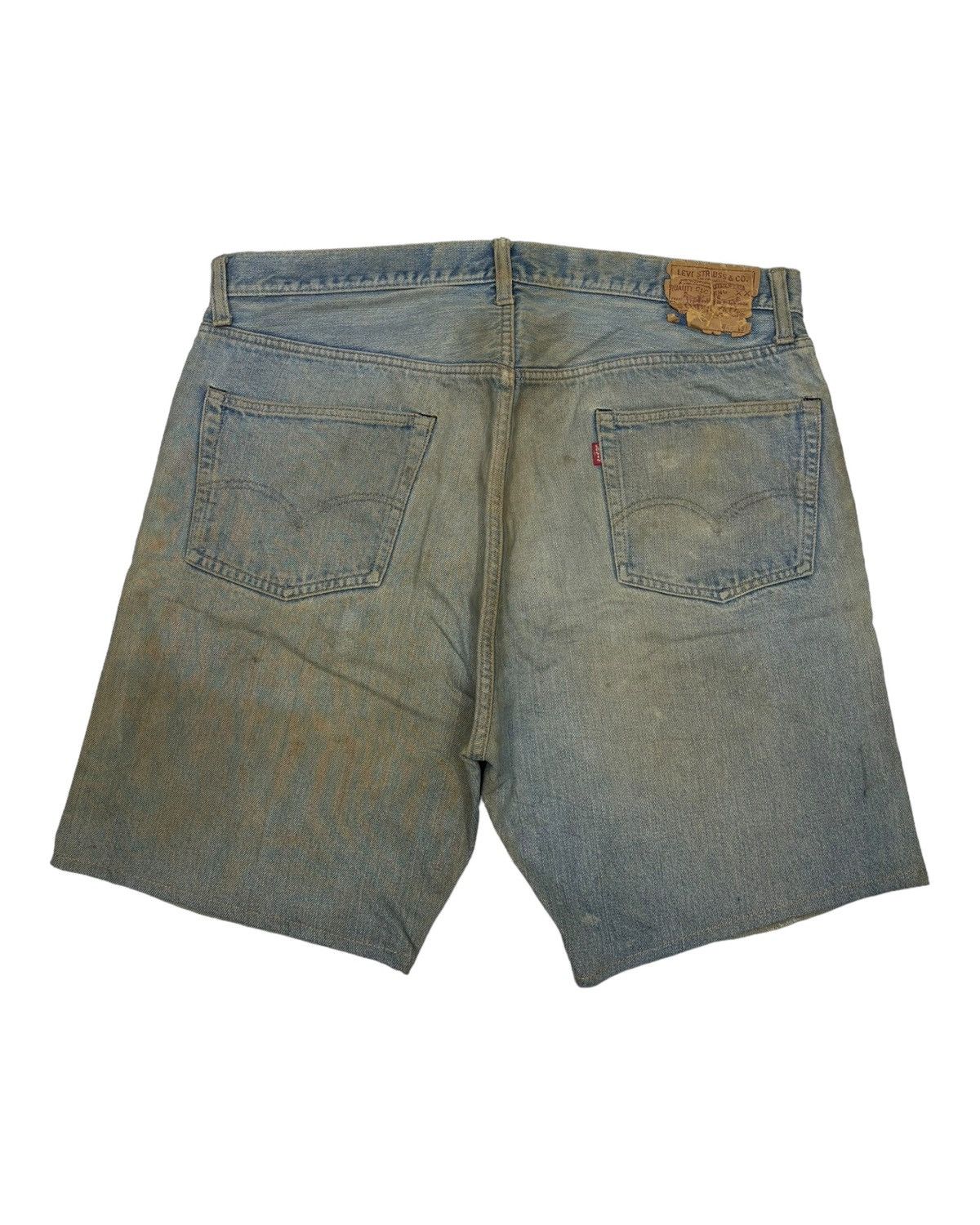 Levi's 🔥LEVIS 501 BUTTON 6 SELVEDGE DENIM SHORT JEANS Size US 36 / EU 52 - 2 Thumbnail