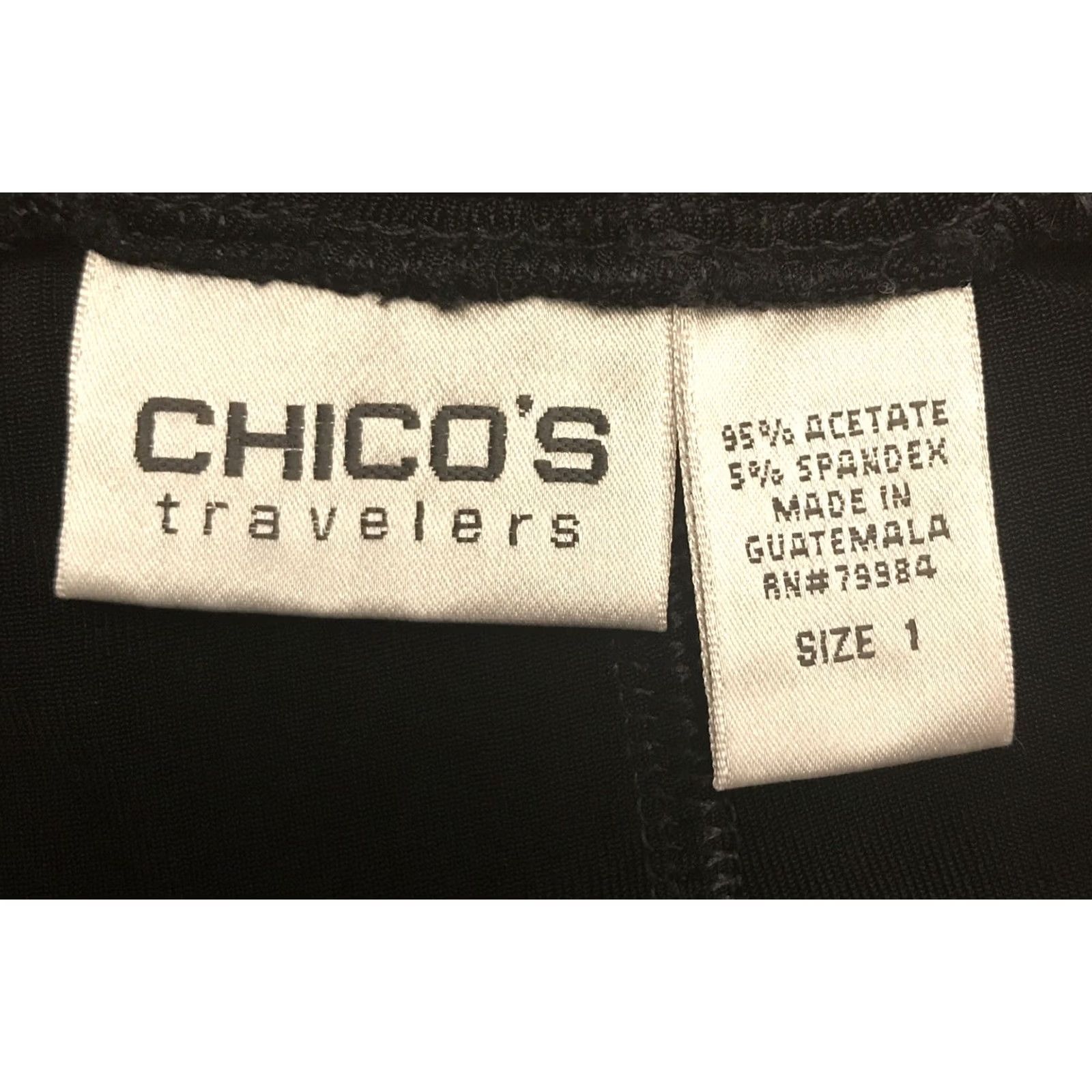 Vintage Chico's Skirt Maxi Long A-line Elastic Waist Black 1 S Size 25" / US 0 / IT 36 - 3 Thumbnail