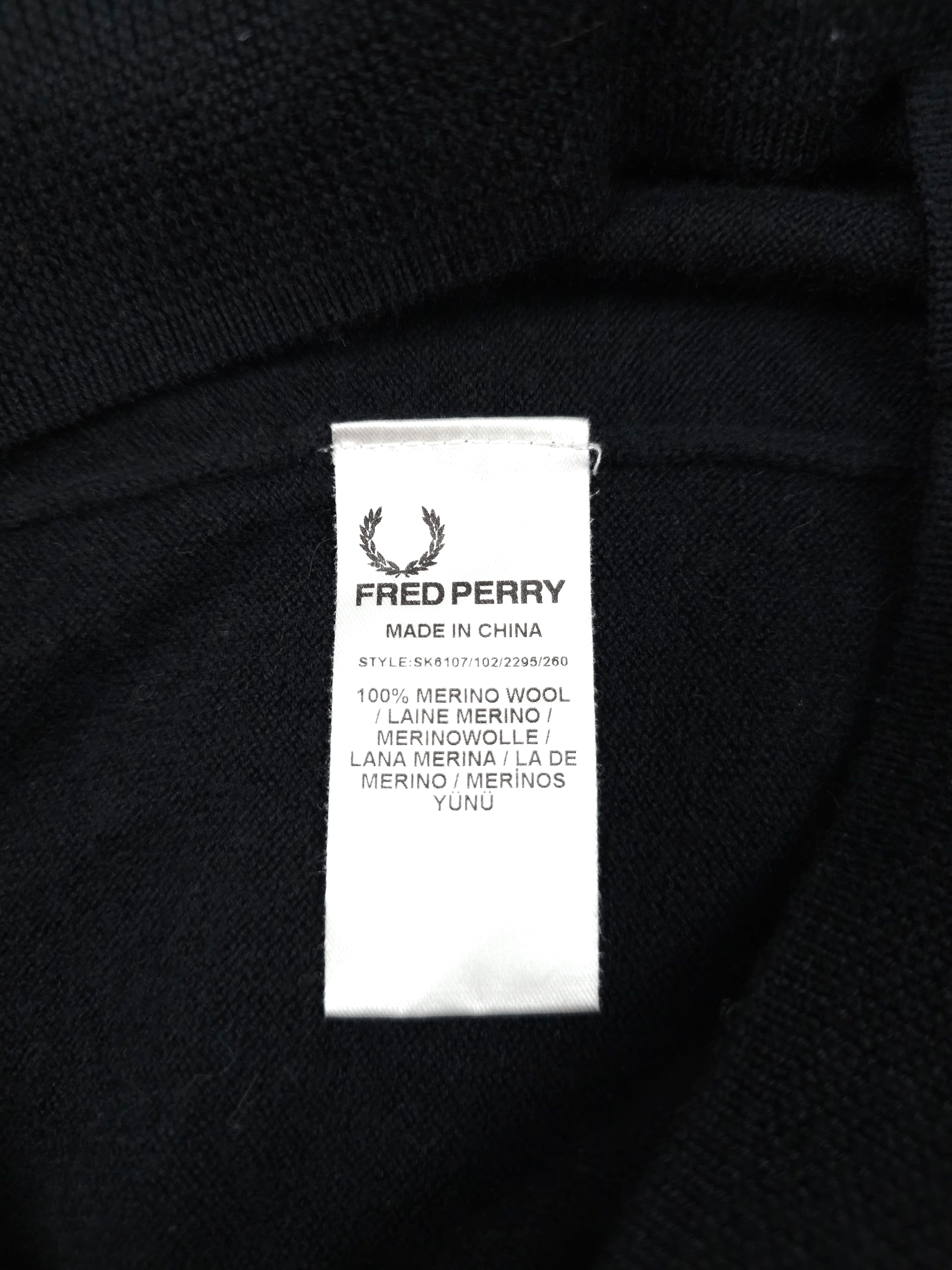 Fred Perry 💎 Fred Perry Black Wool Shawl Collar Sweater Size M Size US M / EU 48-50 / 2 - 6 Thumbnail