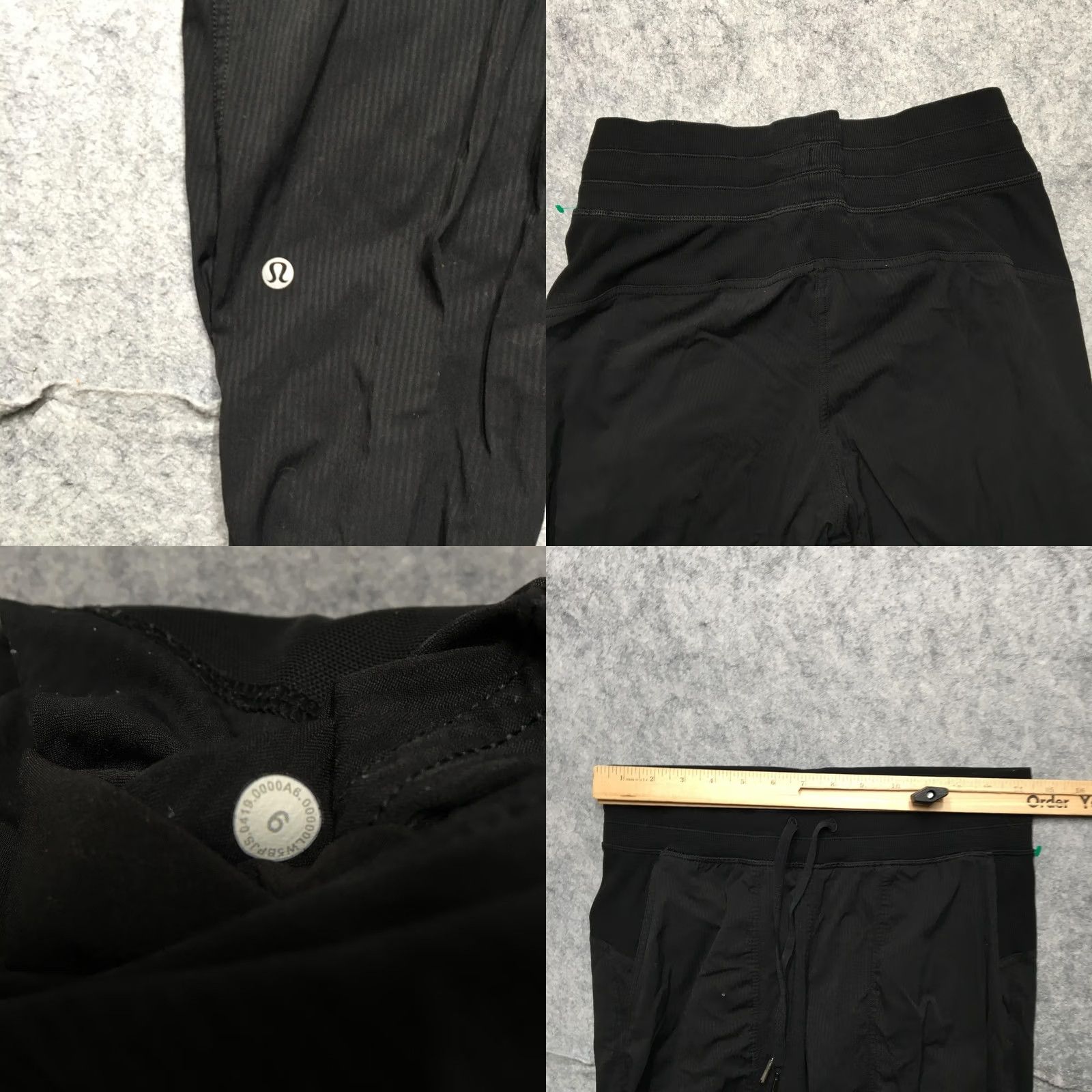 Lululemon Lululemon Jogger Pants Womens 6 Black Stripe Elastic Waist Tapered Dance Studio Size 28" / US 6 / IT 42 - 8 Thumbnail