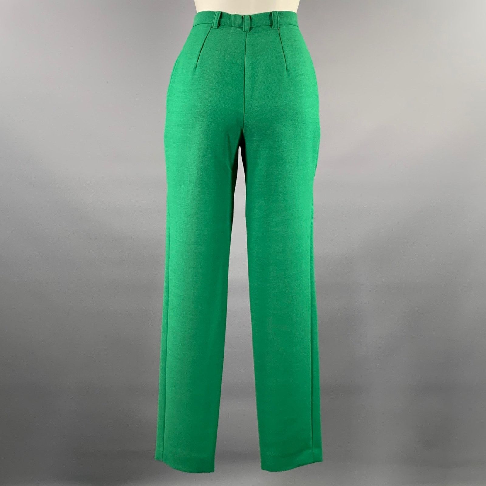 Byblos BYBLOS Size S Green Wool Blend Notch Lapel Pants Suit Size 26" / US 2 / IT 38 - 5 Thumbnail
