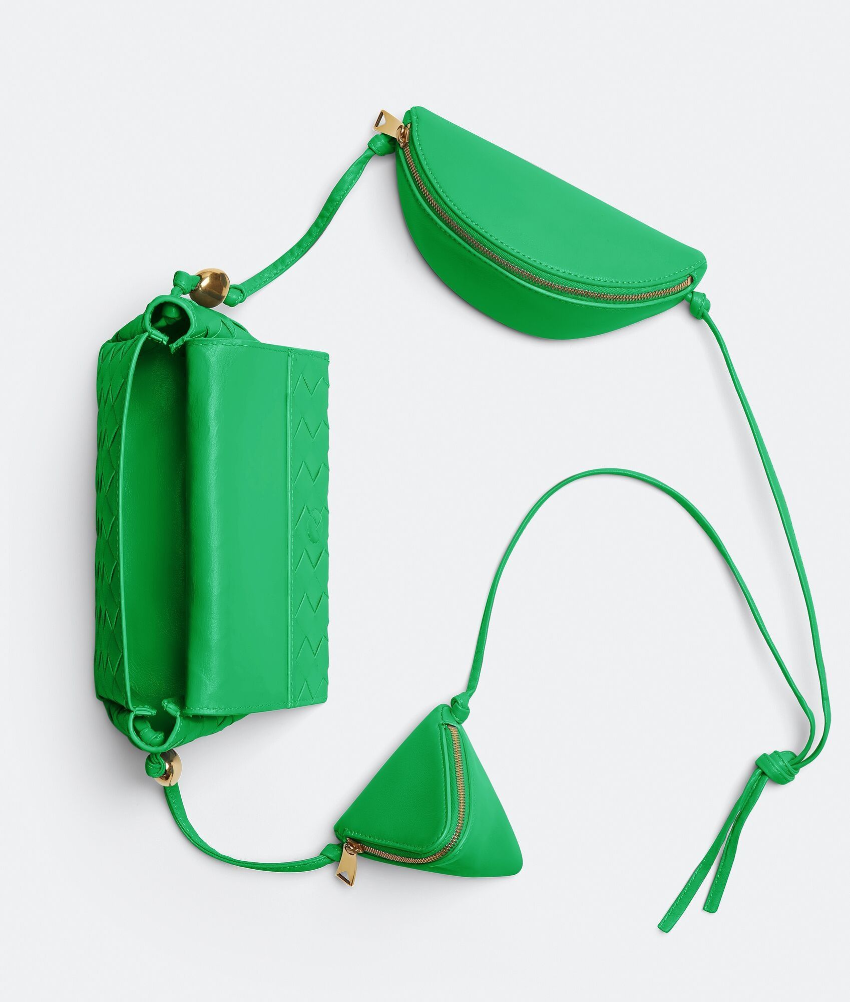 Bottega Veneta o1loc1c0824 Size: OS / Pouch On Strap in Green Size ONE SIZE - 3 Thumbnail