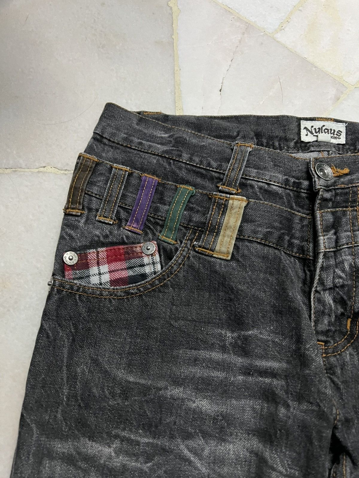 Japanese Brand Japanese Brand Nylaus Double Waist Faded Jean Size US 32 / EU 48 - 7 Thumbnail