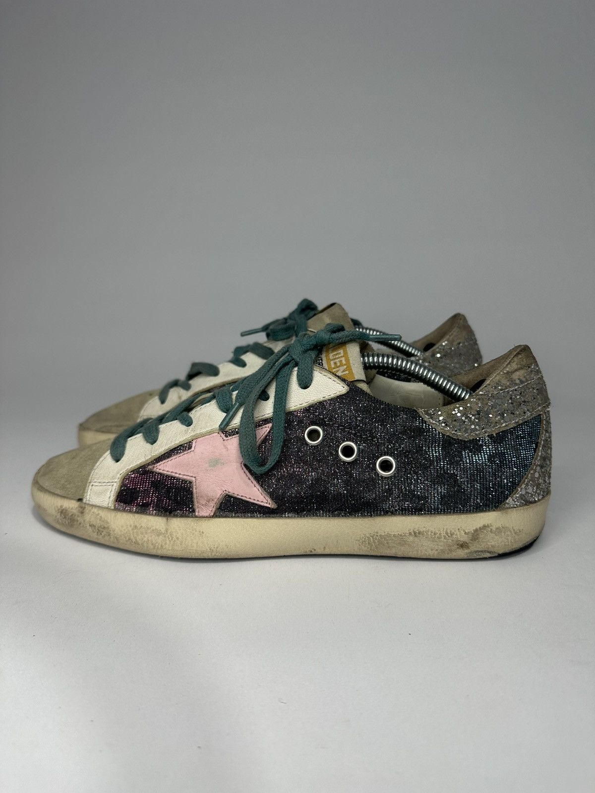 Golden Goose Golden Goose Superstar Glitter & Suede Multicolored Sneakers Size US 8 / IT 38 - 2 Thumbnail