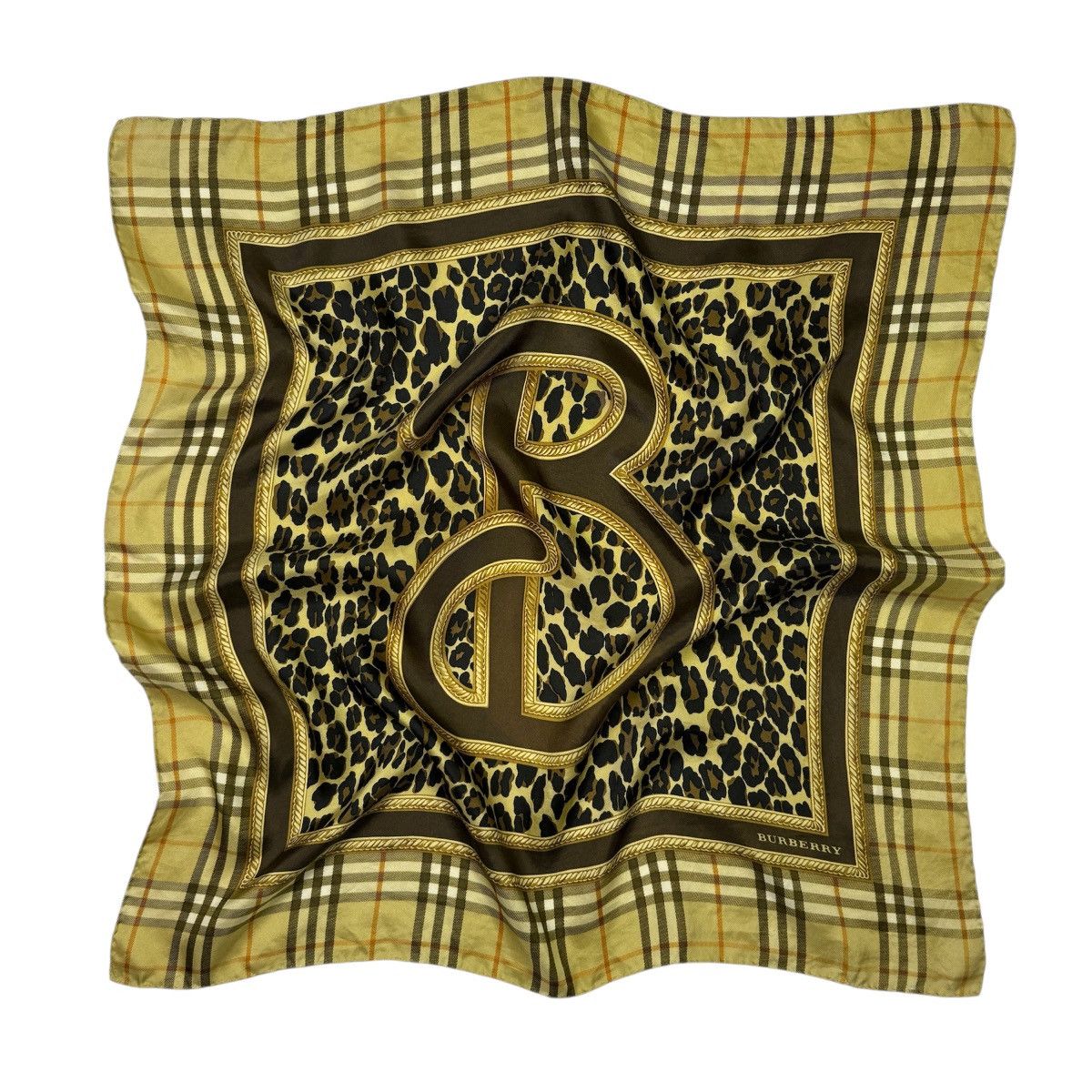 Burberry Vintage Burberry Leopard Printed Silk Scarf Neckerchief Size ONE SIZE - 1 Thumbnail