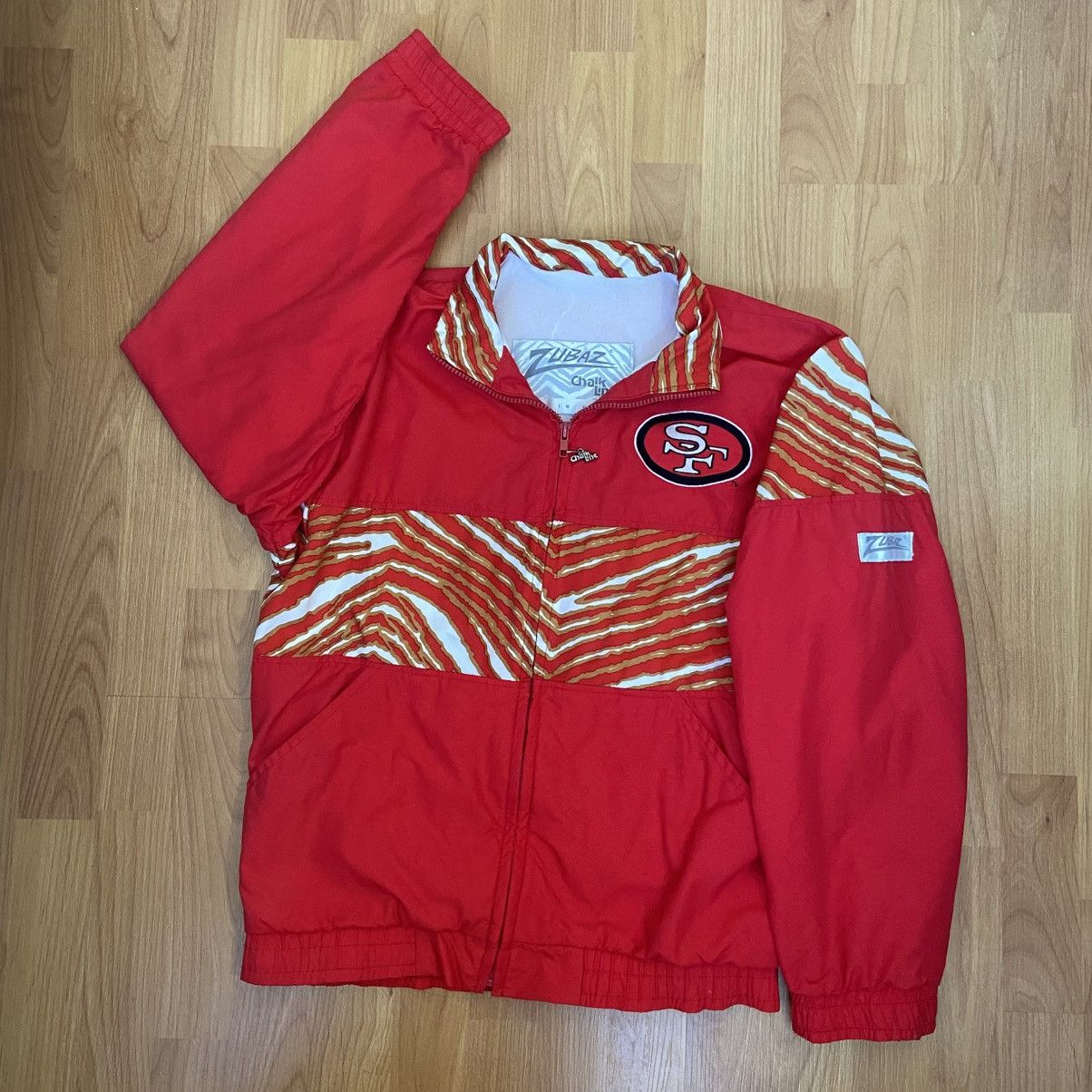 Zubaz Chalk Line Zubaz NFL San Francisco Niners Vintage 90s Jacket Size US S / EU 44-46 / 1 - 1 Thumbnail