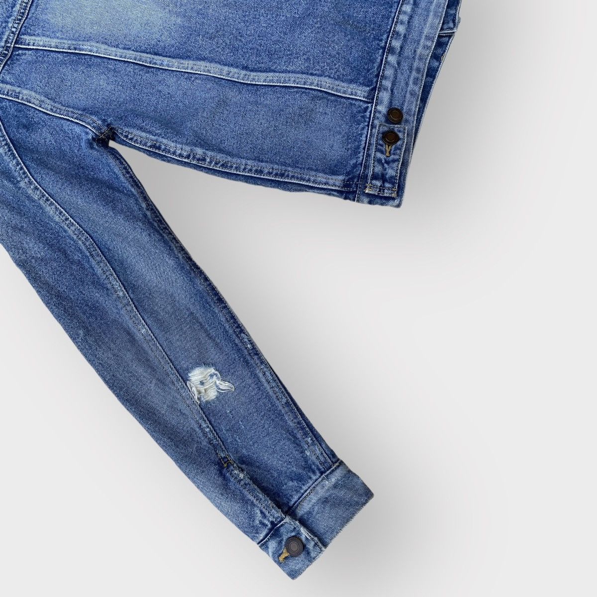 Saint Laurent Paris SLP Corduroy Collar Denim Jacket Size US XS / EU 42 / 0 - 7 Thumbnail