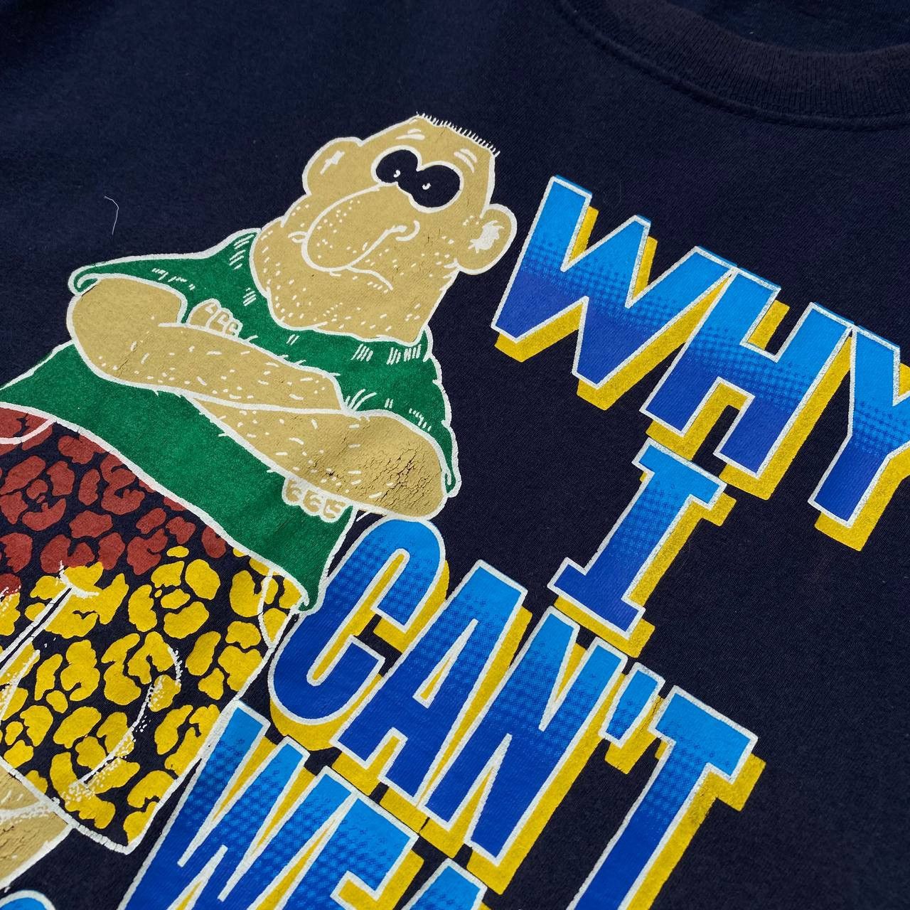 Vintage Vintage big logo humour tee why I can’t wear shorts tee Size US XL / EU 56 / 4 - 3 Thumbnail