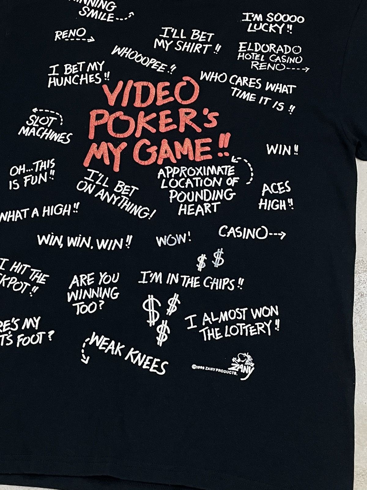 The Game Vtg 1995 Video Poker My Game Term and Wording Fullprint Size US L / EU 52-54 / 3 - 7 Thumbnail