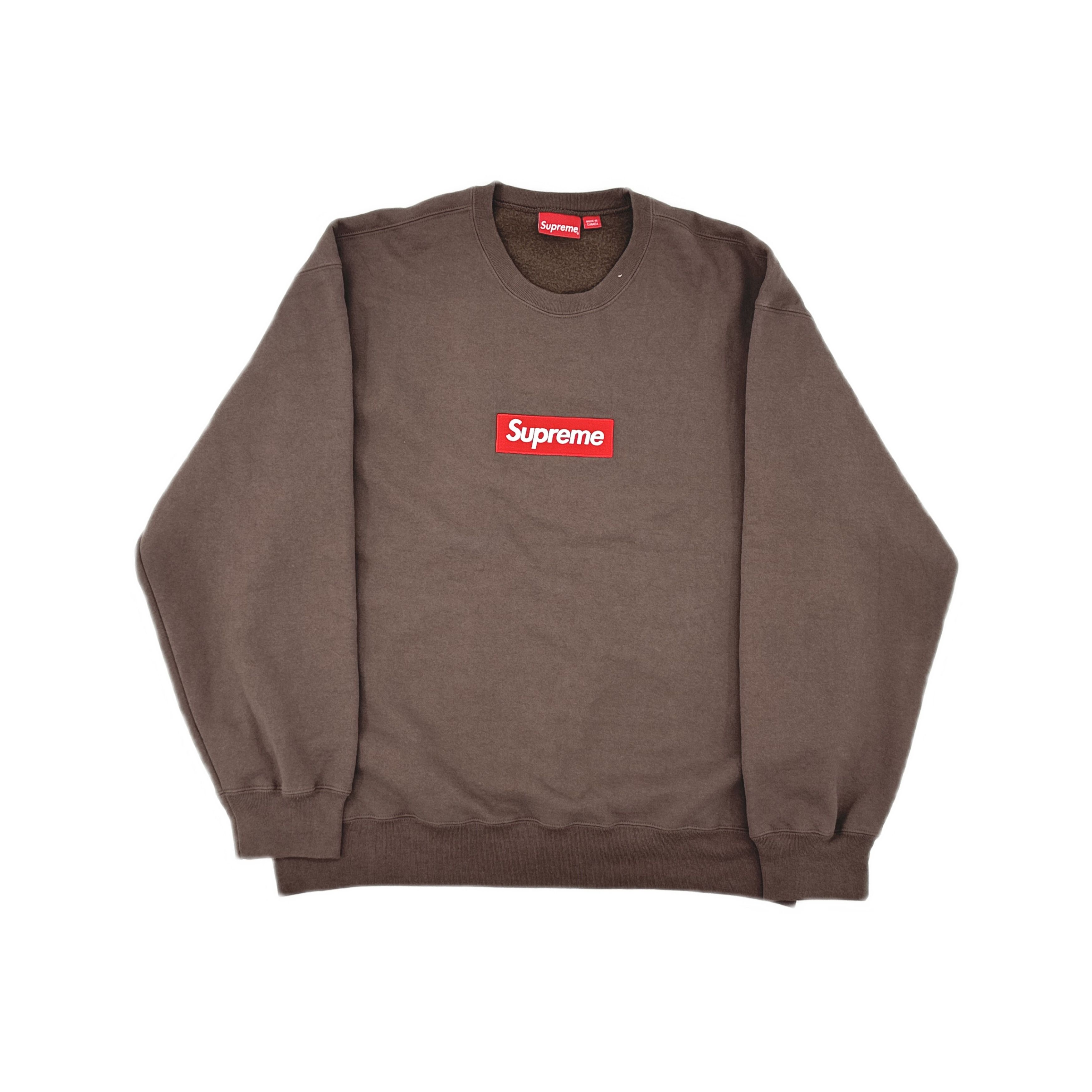 Supreme Supreme Box Logo Crewneck Brown Size XXL Size US XXL / EU 58 / 5 - 1 Thumbnail
