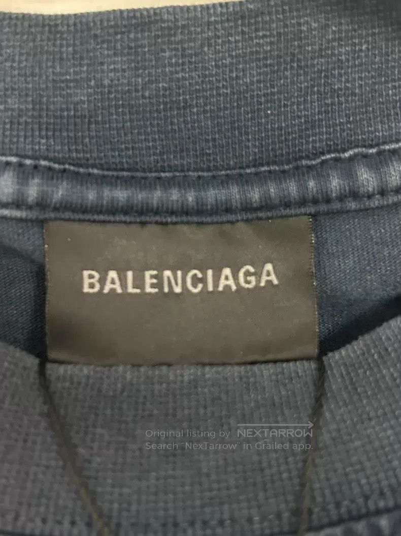Balenciaga Balenciaga Loose Fit Retro Logo Embroidered Short Sleeve T Size US XS / EU 42 / 0 - 3 Thumbnail