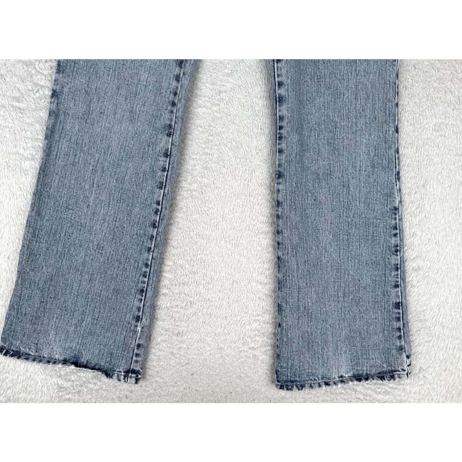 Express Express Jeans Womens Juniors 7/8 Blue Light Wash High Rise Flared Rigid Denim Jeans Size 28" / US 6 / IT 42 - 2 Thumbnail