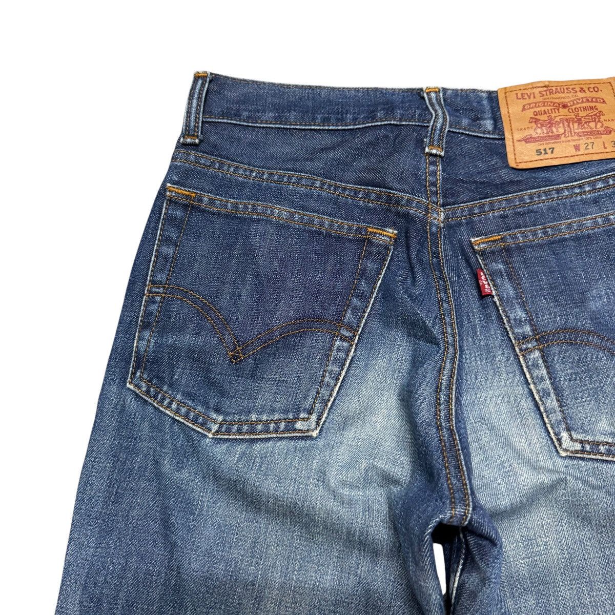 Levi's Vintage Levis 517 Flare Jeans Distressed Hedi Slimane Style Size US 27 - 10 Thumbnail