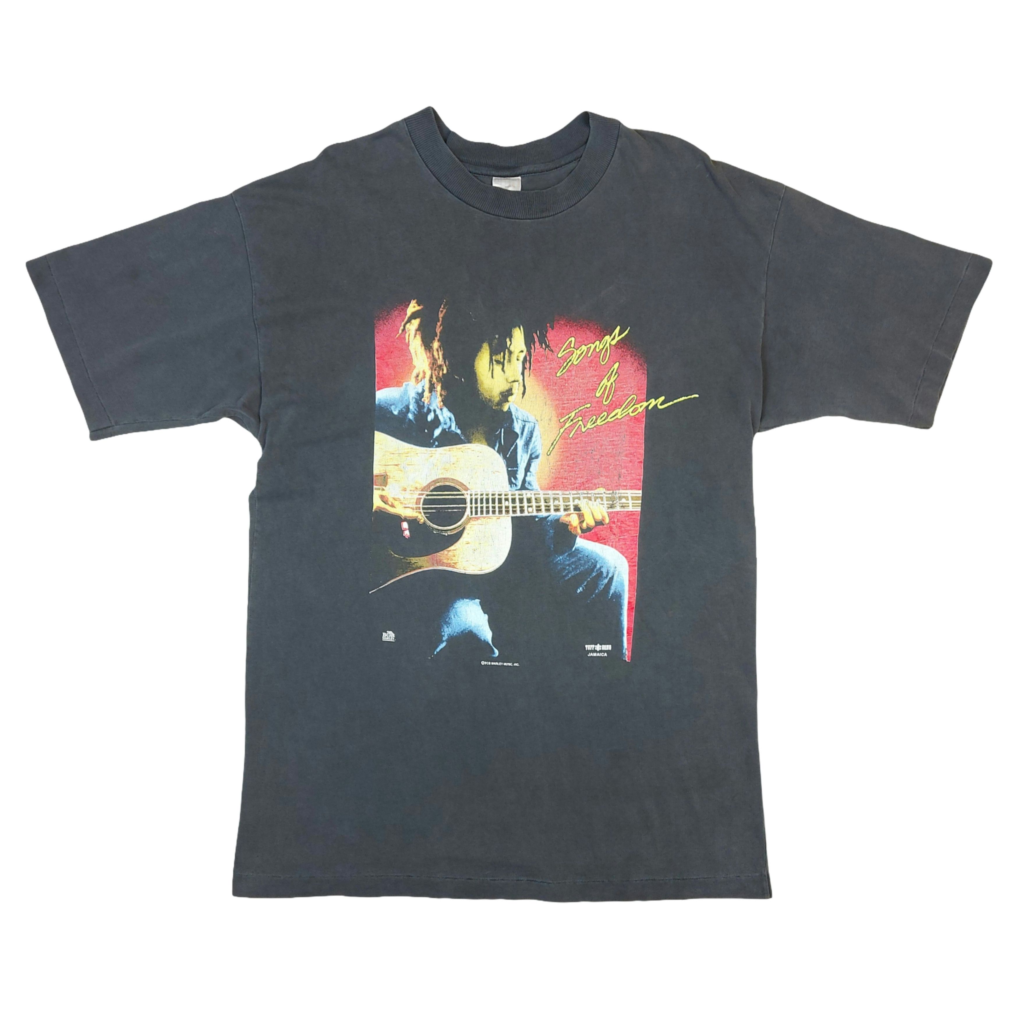 Bob Marley Vintage 90s Bob Marley Song Of Freedom Jamaica Single-Stitch Size US M / EU 48-50 / 2 - 1 Thumbnail