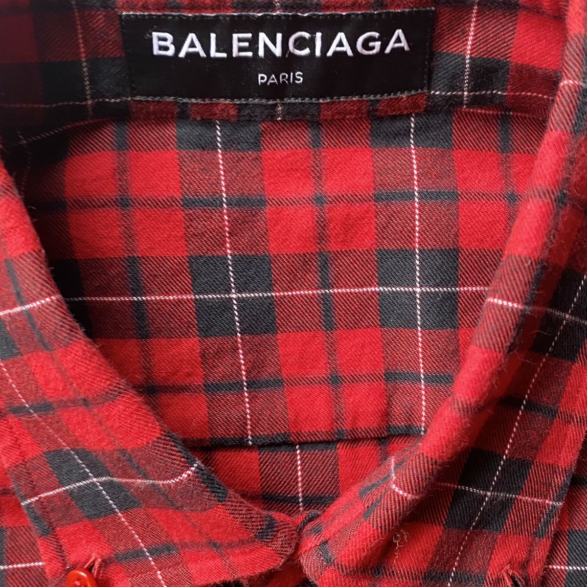 Balenciaga Balenciaga Red Pliad Logo Oversize Shirt Size US M / EU 48-50 / 2 - 7 Thumbnail