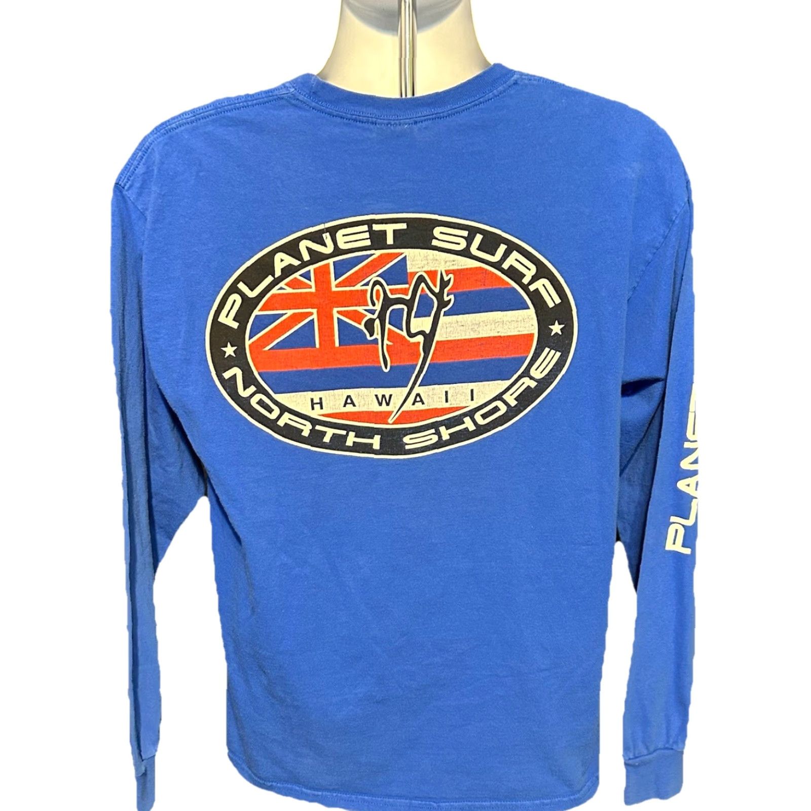 Doublet VINTAGE Planet Surf North Shore Hawaii Long Sleeve Shirt Men L Blue Double Side Size US L / EU 52-54 / 3 - 2 Thumbnail