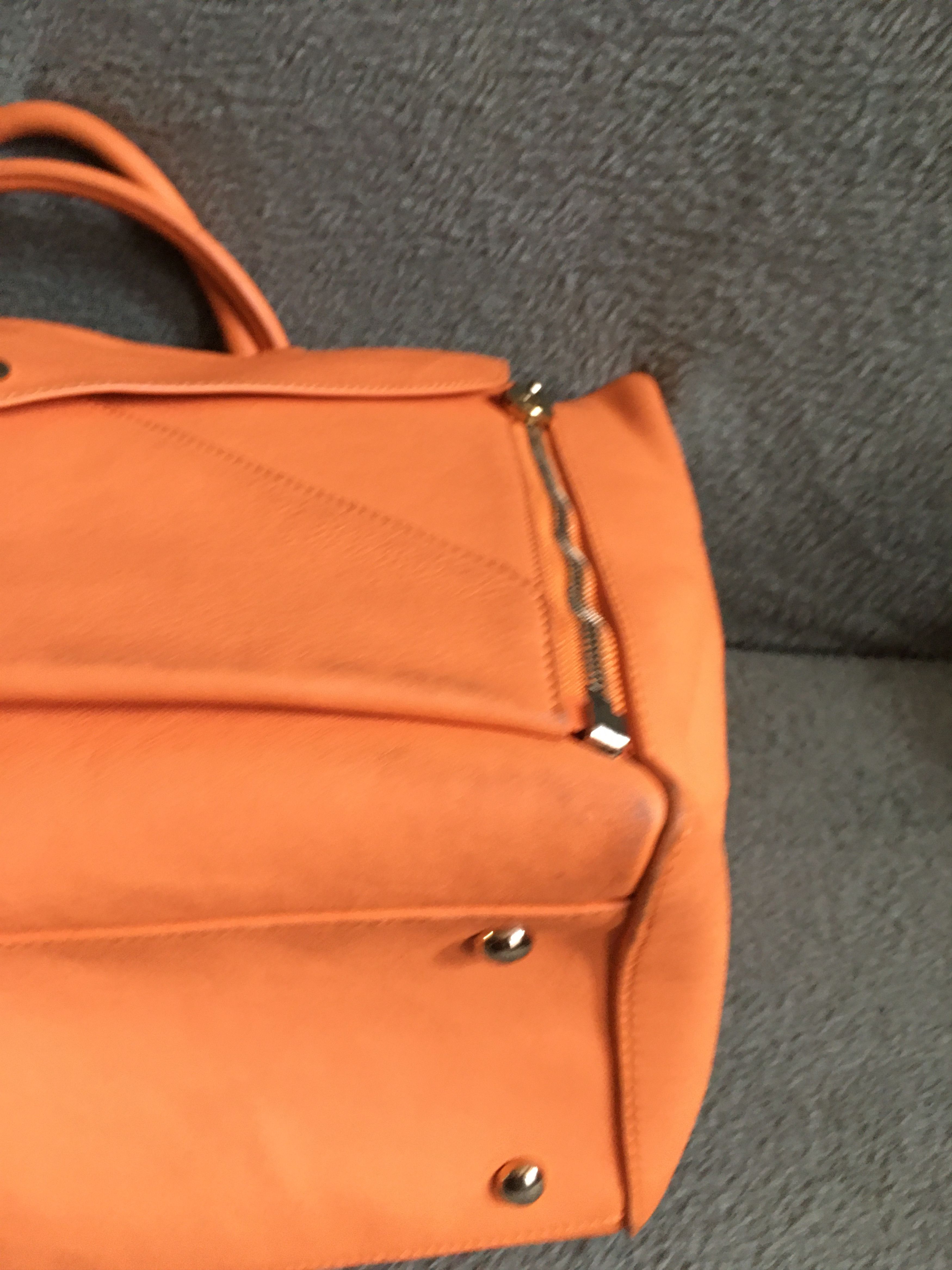 Mulberry Mulberry Willow Leather Tote Bag Orange Handbag Size ONE SIZE - 15 Thumbnail