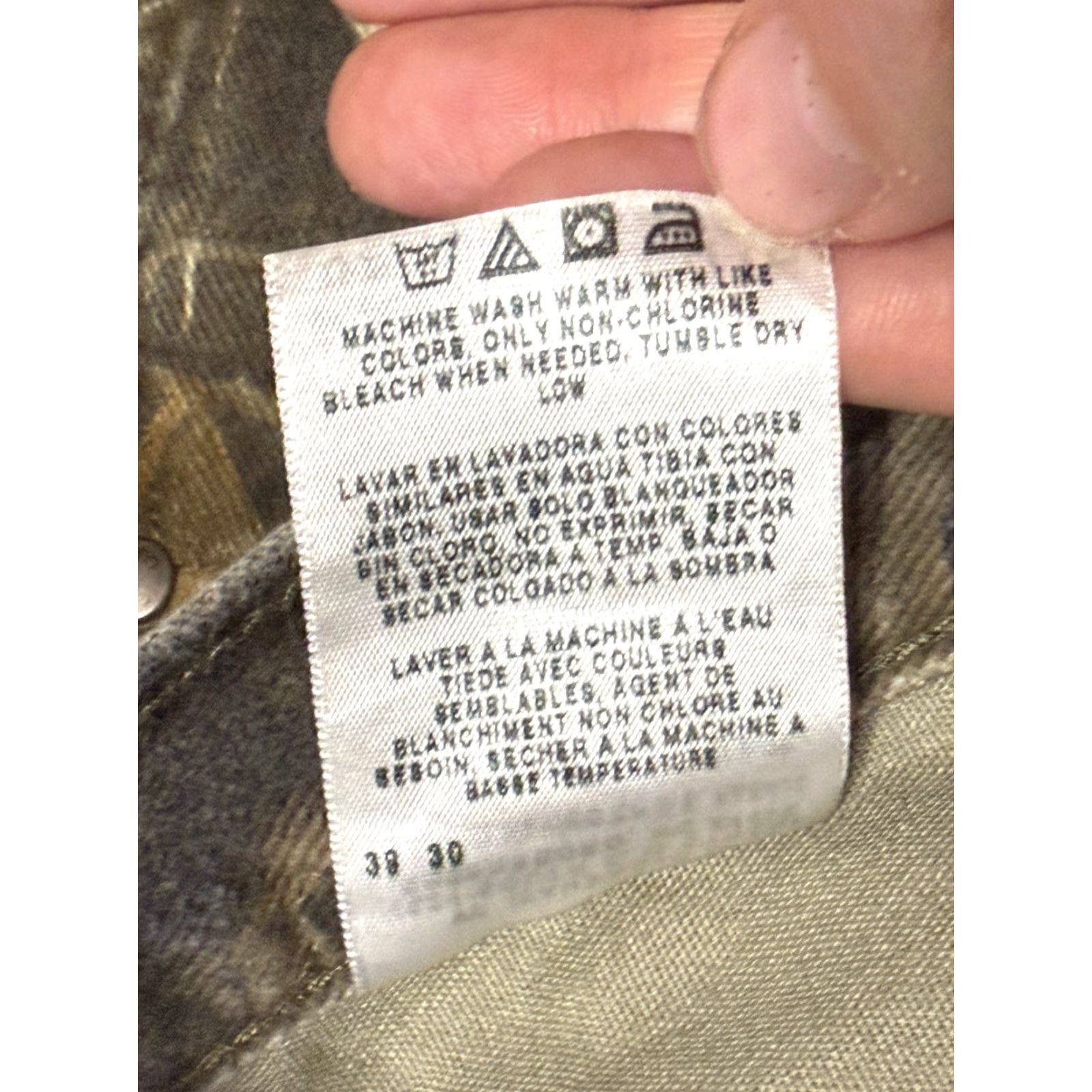 Wrangler Pro Gear By Wrangler Jeans Men's 38x30 Brown Green Camouflage Straight Denim 5-Pocket ProGear Wrangler ProGear Mens Jeans Size US 38 / EU 54 - 5 Thumbnail