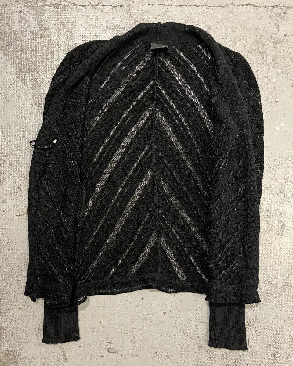 Roberto Cavalli 2000s Cavalli Black Knit Sheer Black Cardigan Size M / US 6-8 / IT 42-44 - 8 Thumbnail