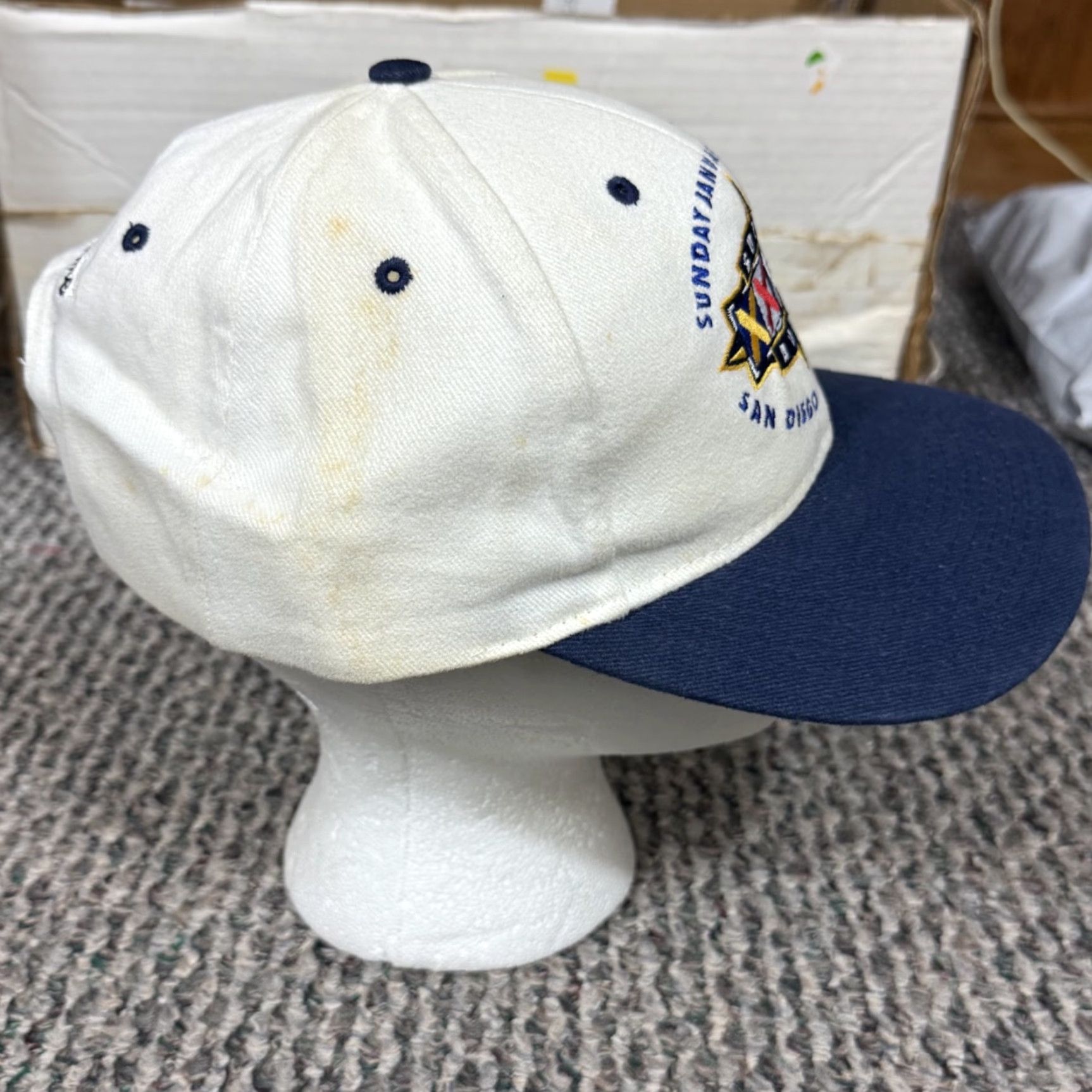 Logo 7 VINTAGE Logo 7 Hat Snapback Adult Men One Size White Sports Super Bowl 90s Cap Football NFL Size ONE SIZE - 5 Thumbnail