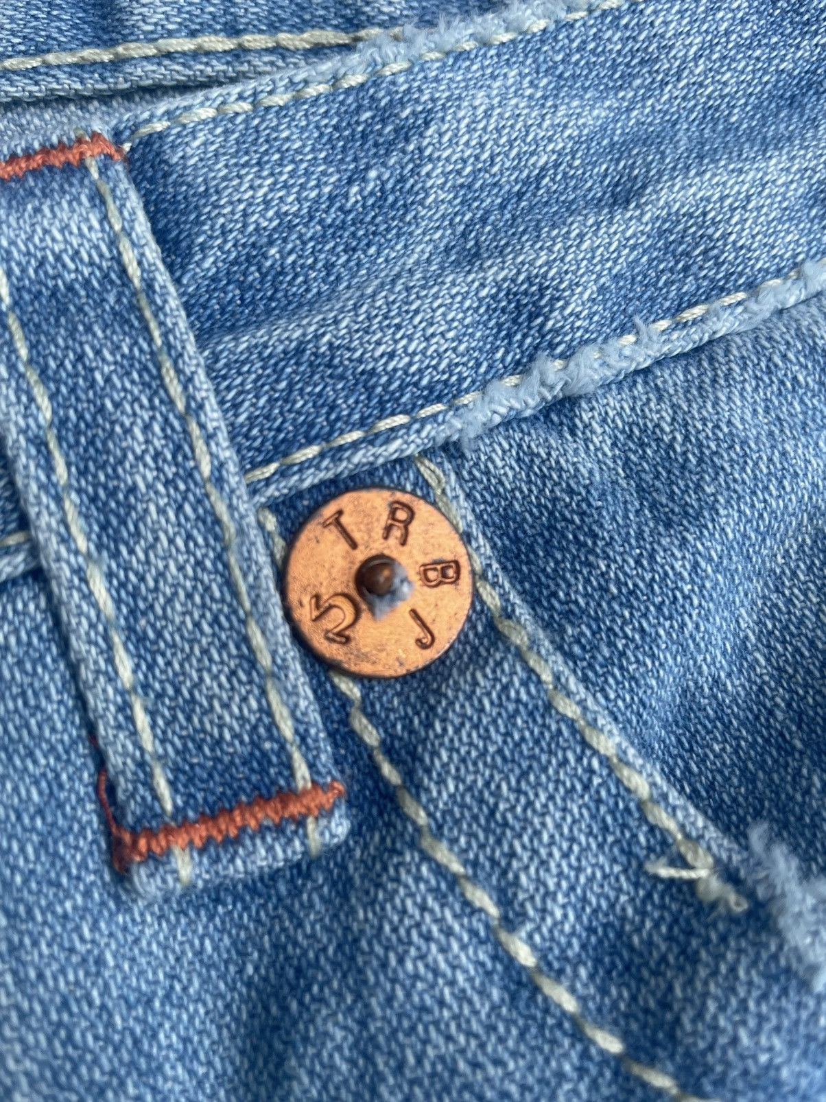 True Religion True Religion Joey Big T Distresed Denim Size 32" / US 10 / IT 46 - 13 Thumbnail