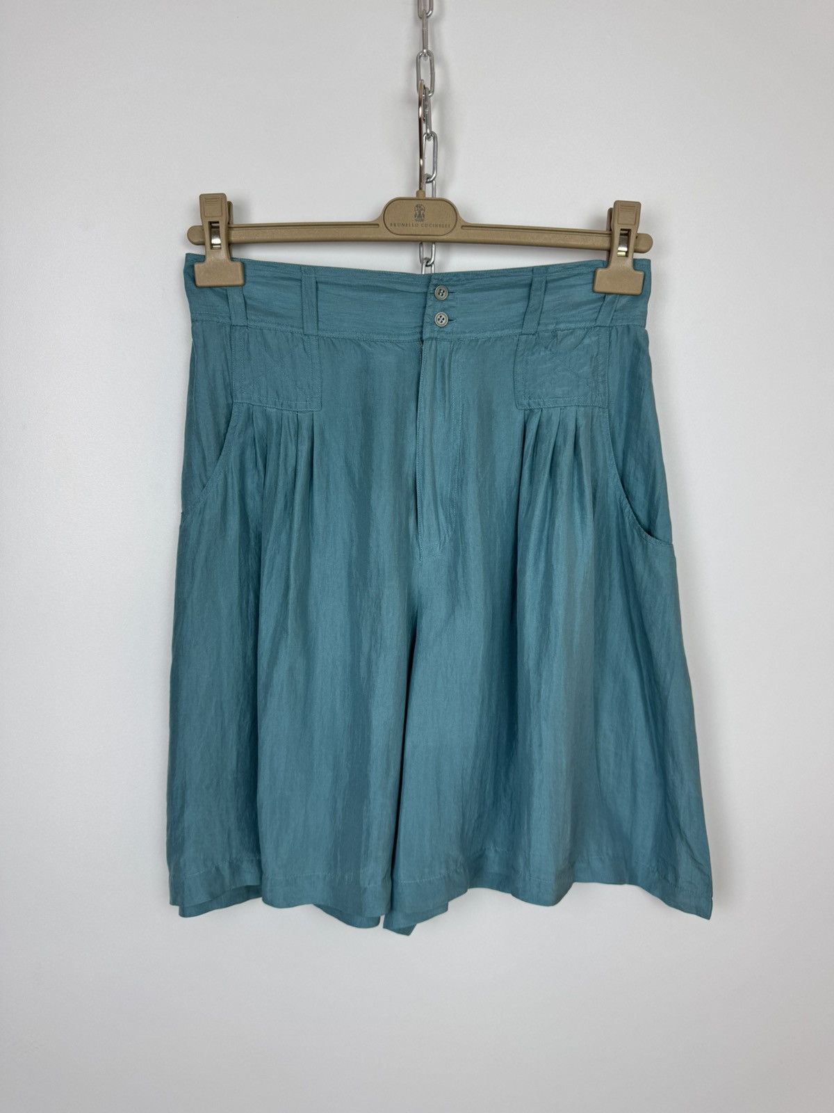 Other Jeffrey Rogers Silk Pleated Shorts Relaxed Womens Bermuda Size 27" / US 4 / IT 40 - 1 Thumbnail