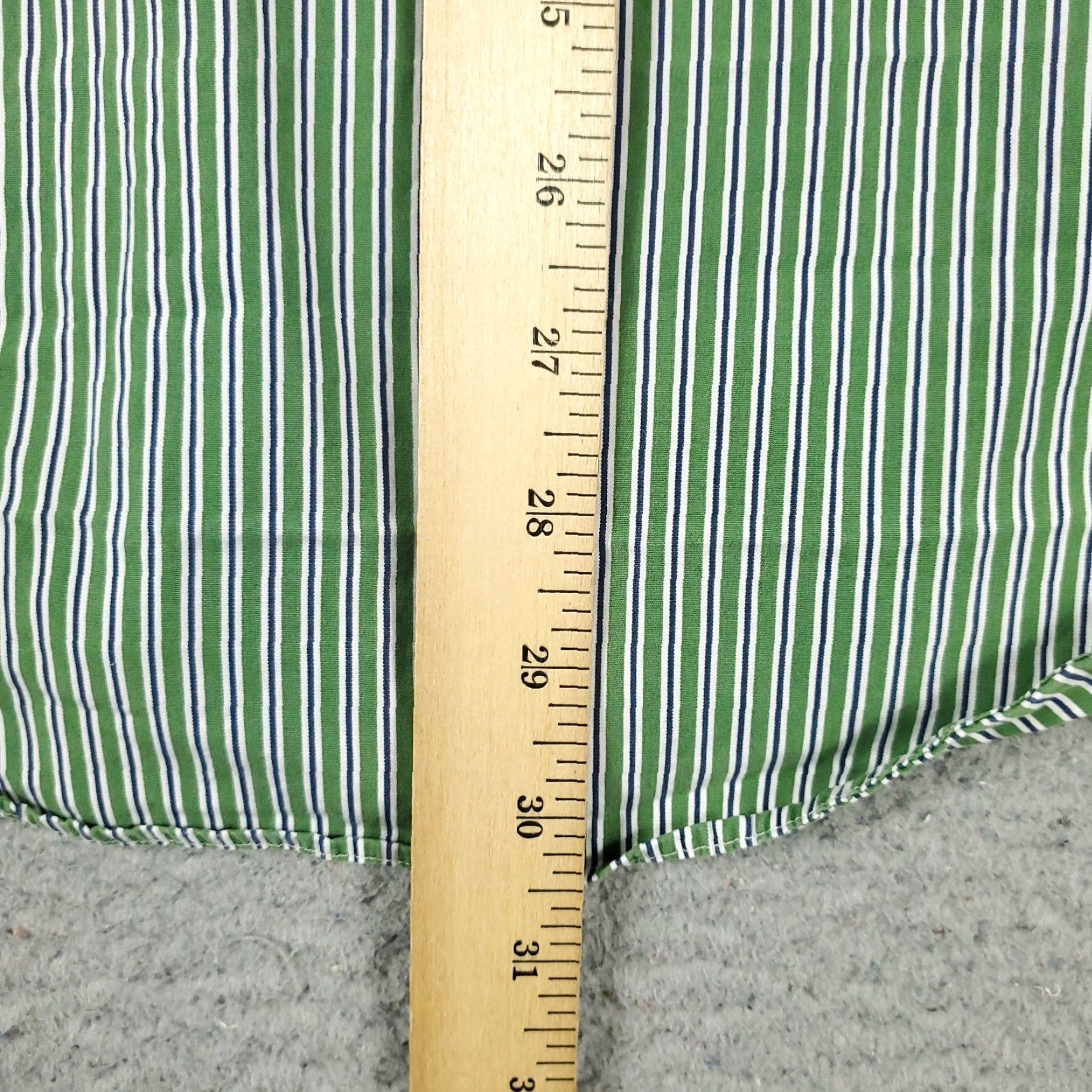 Ralph Lauren Ralph Lauren Shirt Mens Dress Shirt Button-Down Long Sleeve 15.5 Green Stripe Vintage N/A Size 40R - 4 Thumbnail