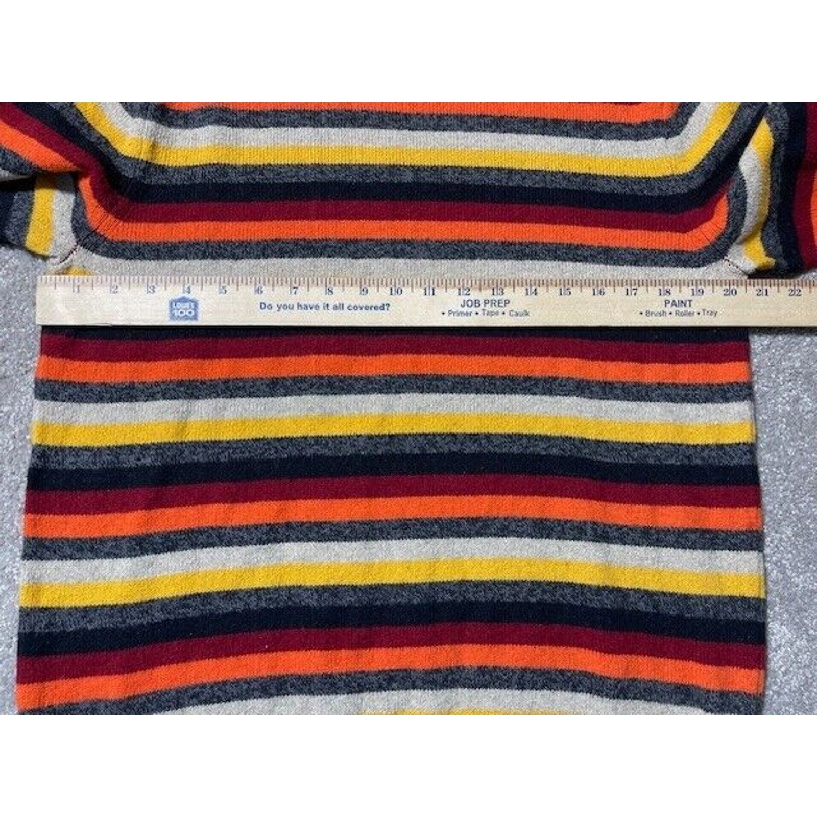 American Eagle Outfitters American Eagle Sweater Mens L Classic Fit Striped Orange Size L / US 10 / IT 46 - 3 Thumbnail
