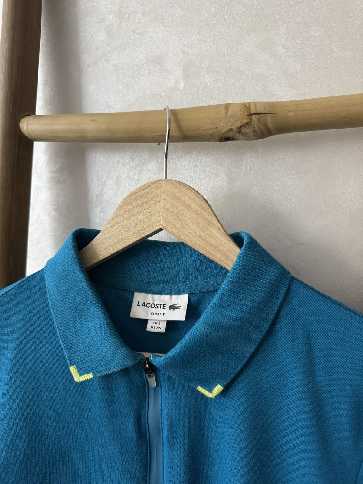 Lacoste Lacoste Slim Fit Blue Zip Polo Size US XS / EU 42 / 0 - 5 Thumbnail