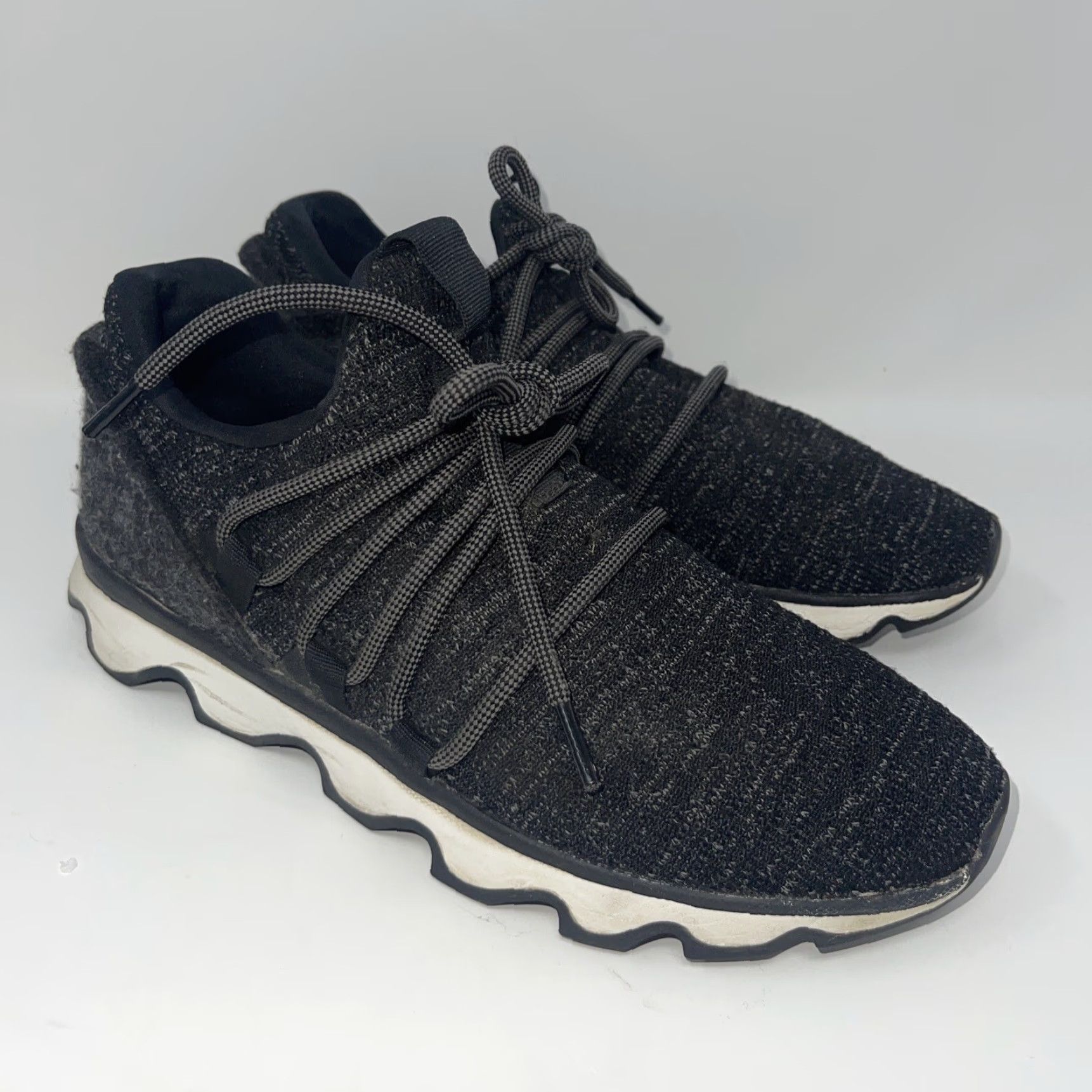 SOREL Sorel Kinetic NL3227-011 Sneakers Lace Up Low Top Knit Womens Shoes Size 9 Black Size M / US 6-8 / IT 42-44 - 3 Thumbnail