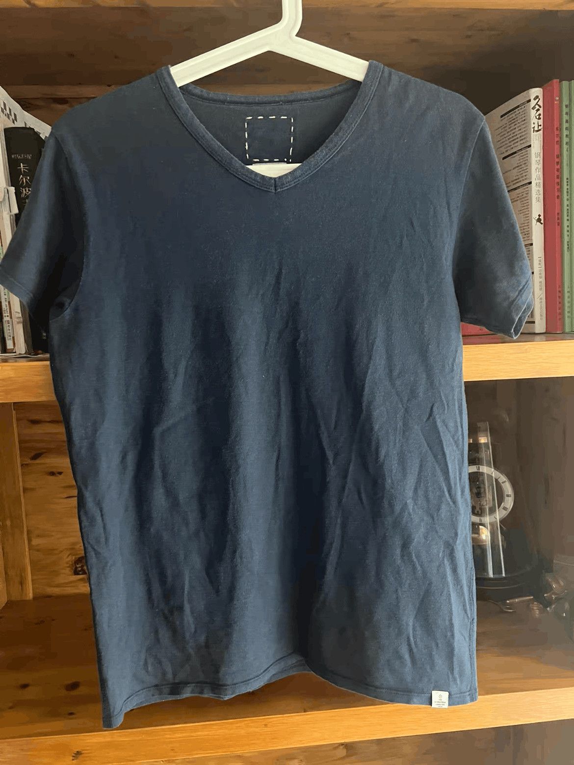 Visvim Sz 1 Visvim Indigo Dye V-neck Tee Size US S / EU 44-46 / 1 - 2 Thumbnail