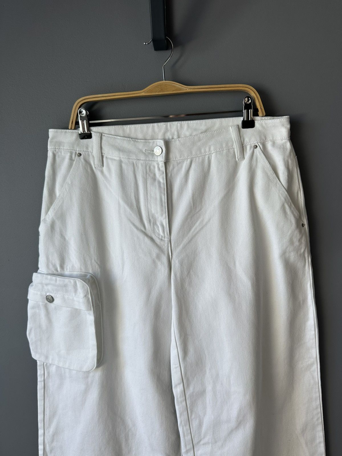 Armani Exchange Armani Exchange Wide denim pants white trousers jeans Size 30" / US 8 / IT 44 - 5 Thumbnail