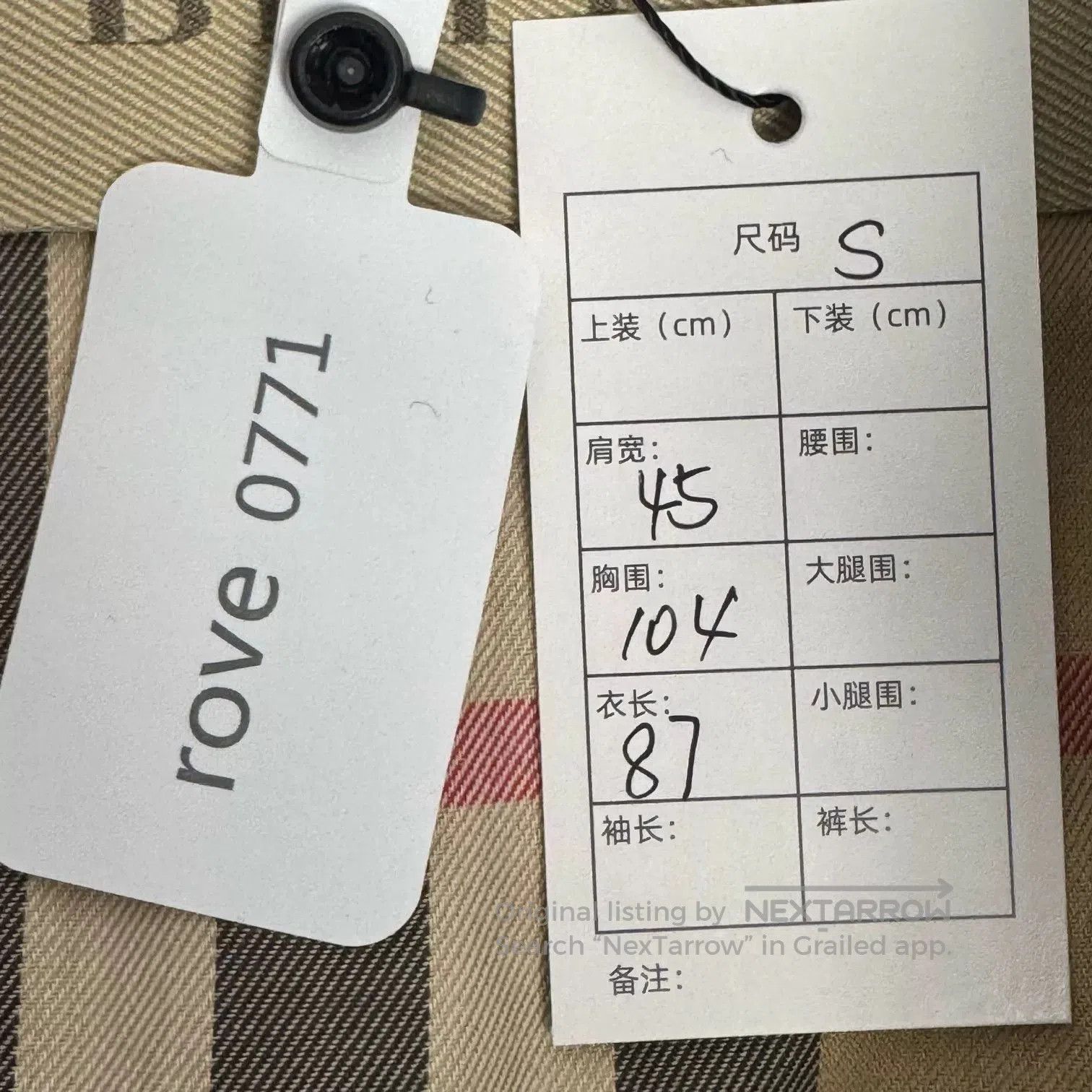 Burberry Burberry Navy Check Lined Trench Coat. Size S / US 4 / IT 40 - 3 Thumbnail