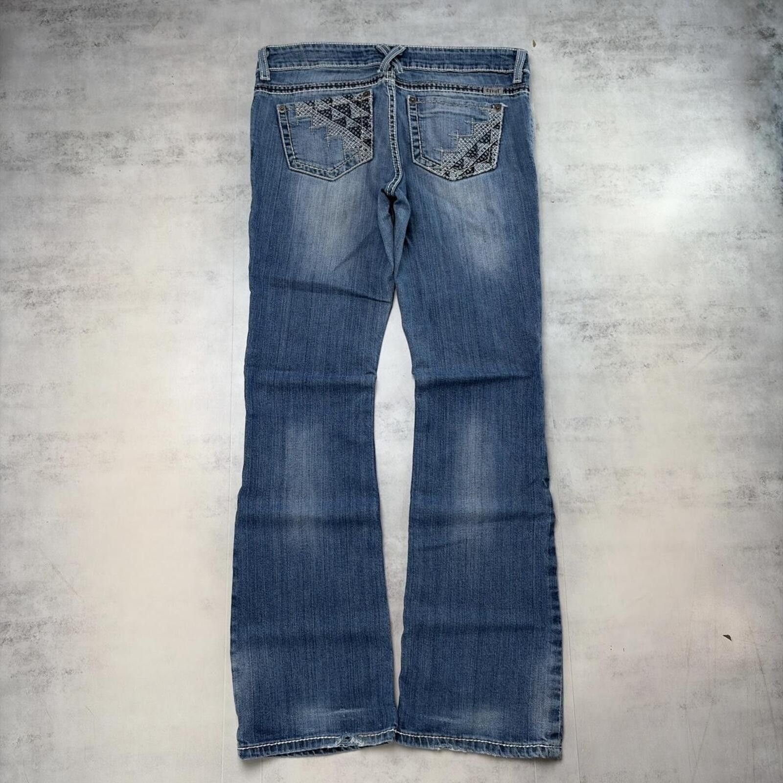 Other Y2K Blue Cruel Grunge Grunge Gothic Flared Denim Jeans Size 30" / US 8 / IT 44 - 1 Thumbnail