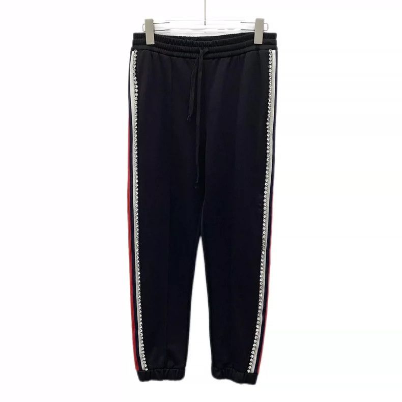 Gucci black luxury drawstring jogger pants-dmc Size US 30 / EU 46 - 1 Thumbnail