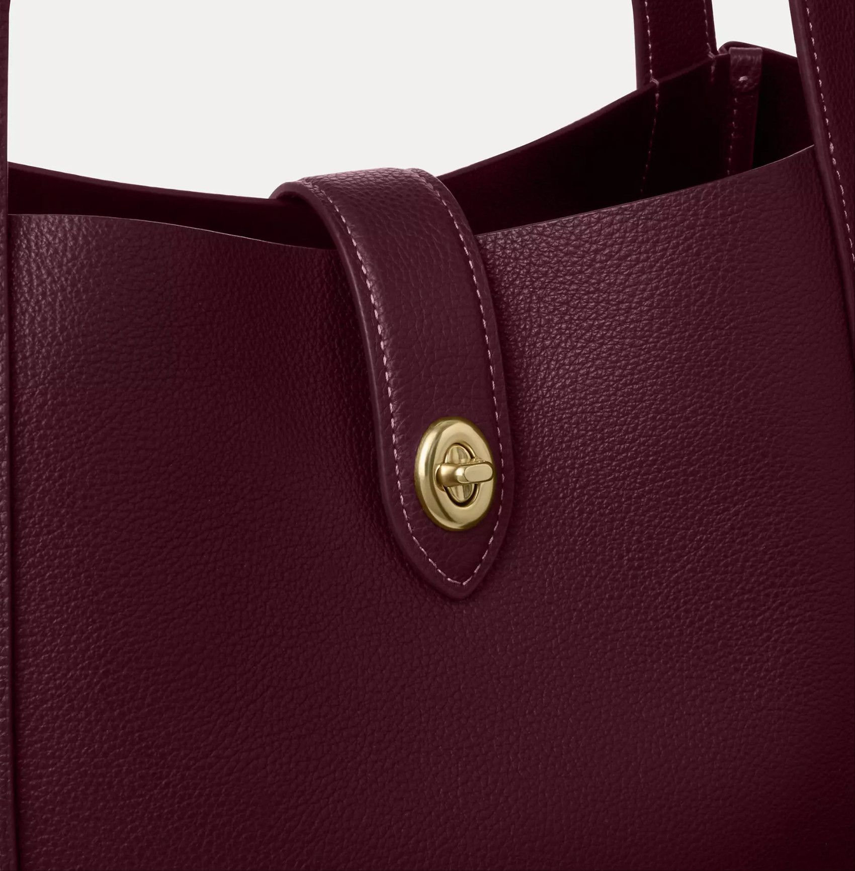 Coach Hadley Turnlock Tote Bag CAL17 Dark Wine Size ONE SIZE - 12 Thumbnail