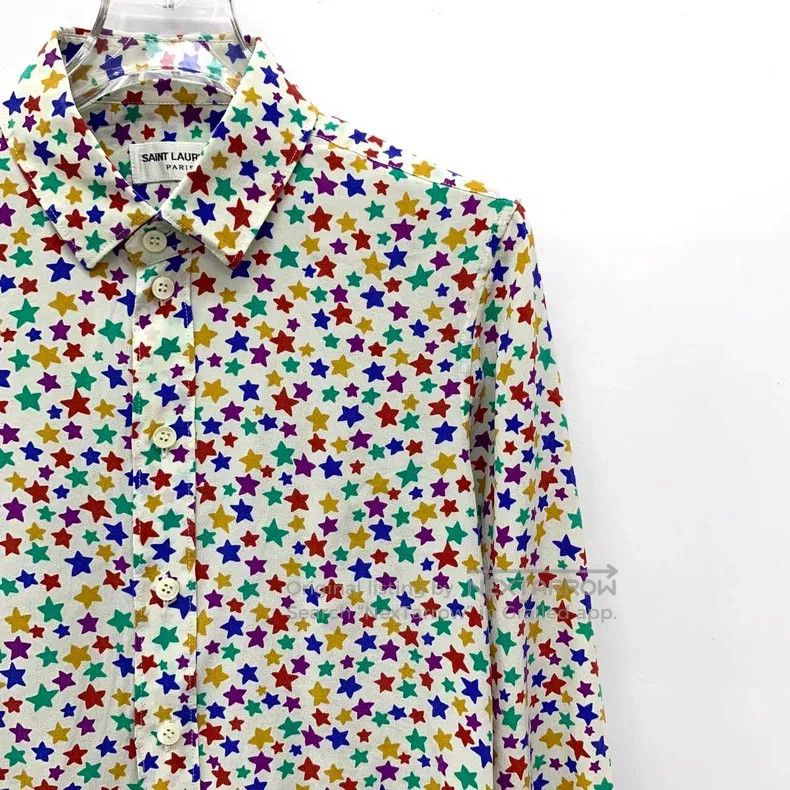 Saint Laurent Paris Saint Laurent Paris Color-Blocked Five-Pointed Star Printe Size US S / EU 44-46 / 1 - 3 Thumbnail