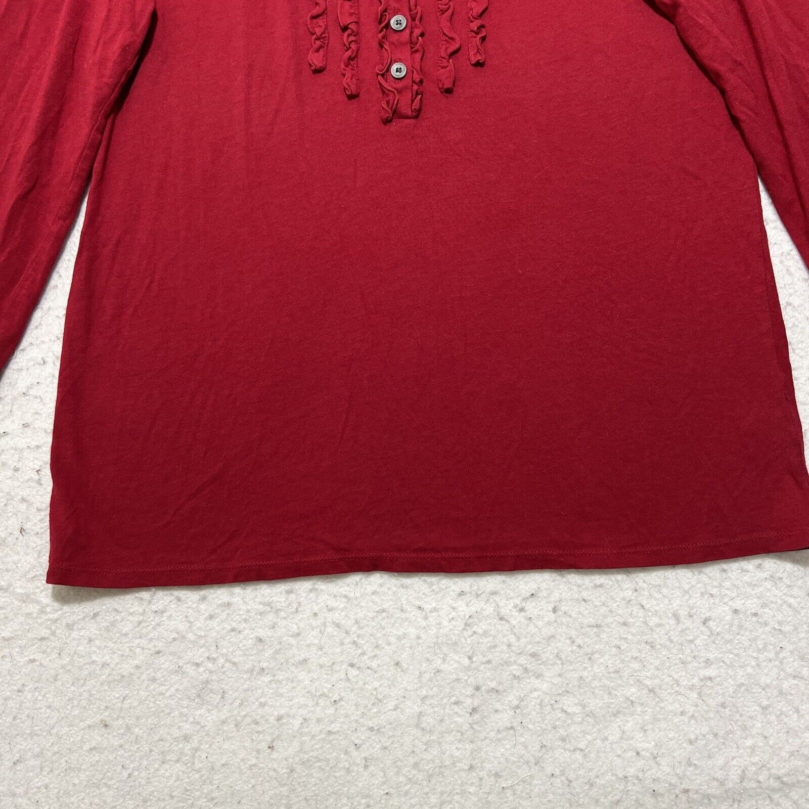 Other Talbots Medium Collared Top Lettuce Trim Button Up Shirt Size M / US 6-8 / IT 42-44 - 4 Thumbnail