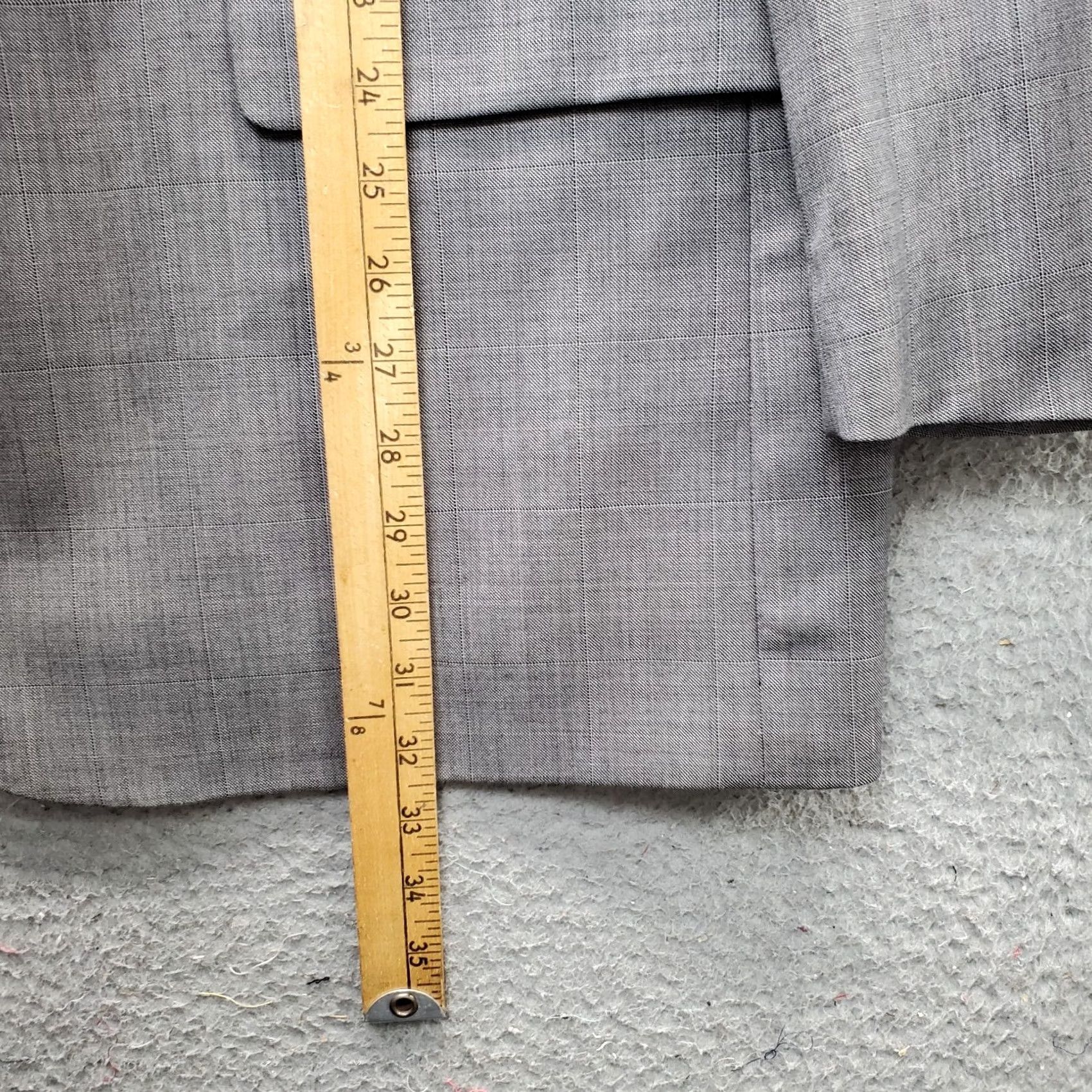 Joseph Joseph & Feiss Blazer Jacket Mens Size 46 Multicolor Check Notch Lapel Single Breasted Blazer Size 46R - 3 Thumbnail