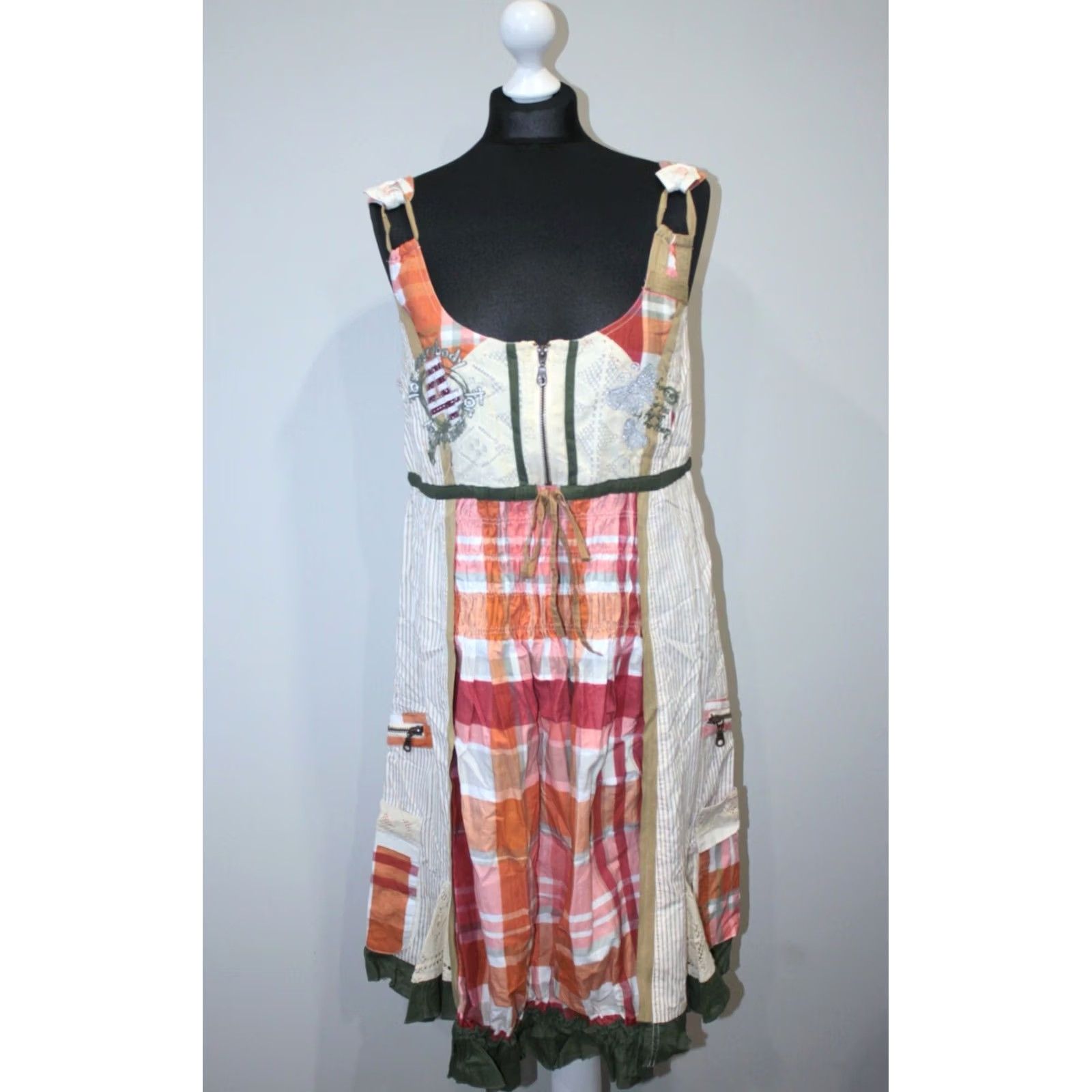 Desigual Desigual Dress Womens Midi A-Line Multicoloured 42 VINTAGE (if applicable) Size M / US 6-8 / IT 42-44 - 2 Thumbnail