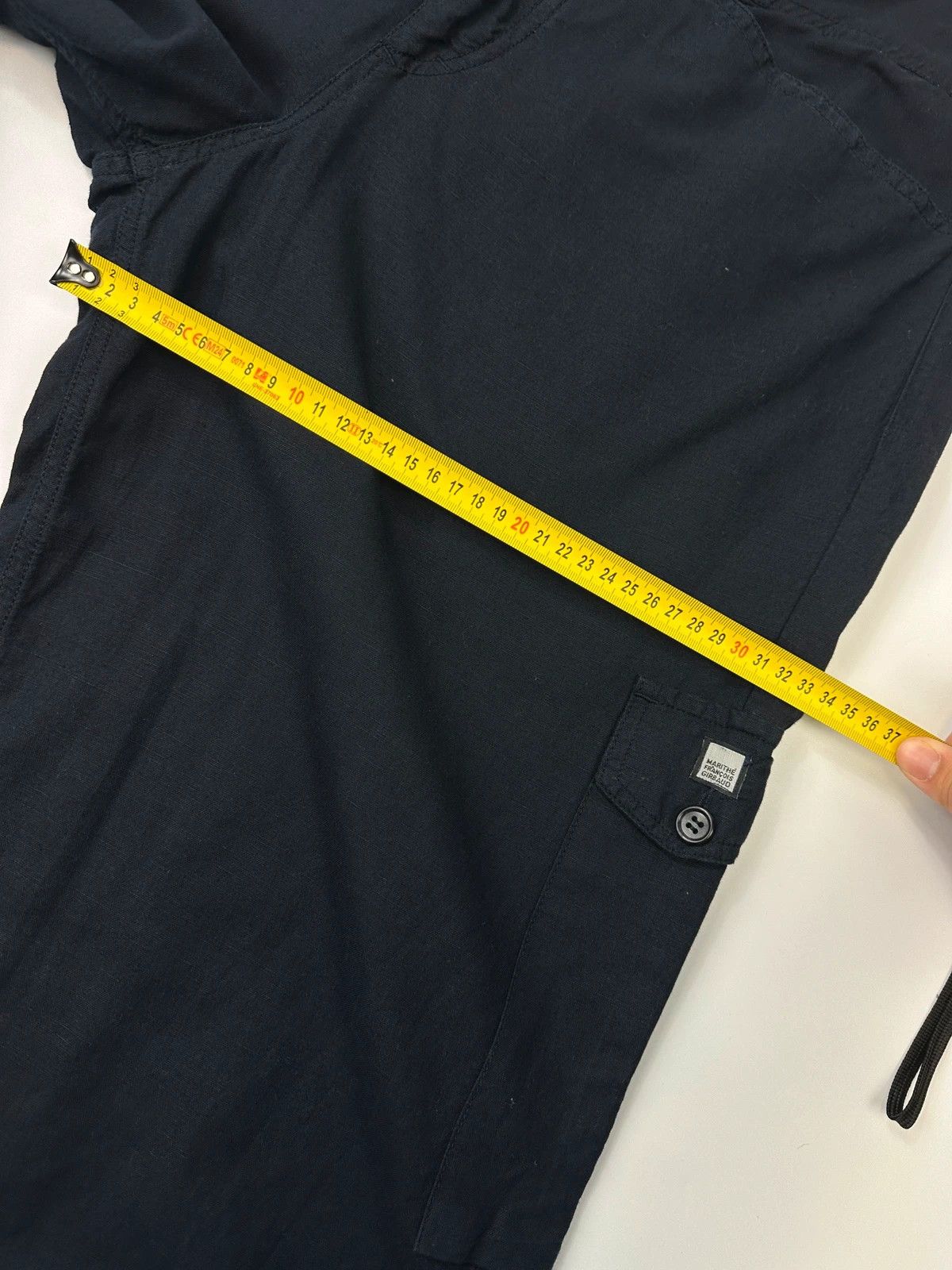 Marithe + Francois Girbaud MFG 90s Navy Linen & Cottons Cargo Parachute Pants Size US 32 / EU 48 - 15 Thumbnail